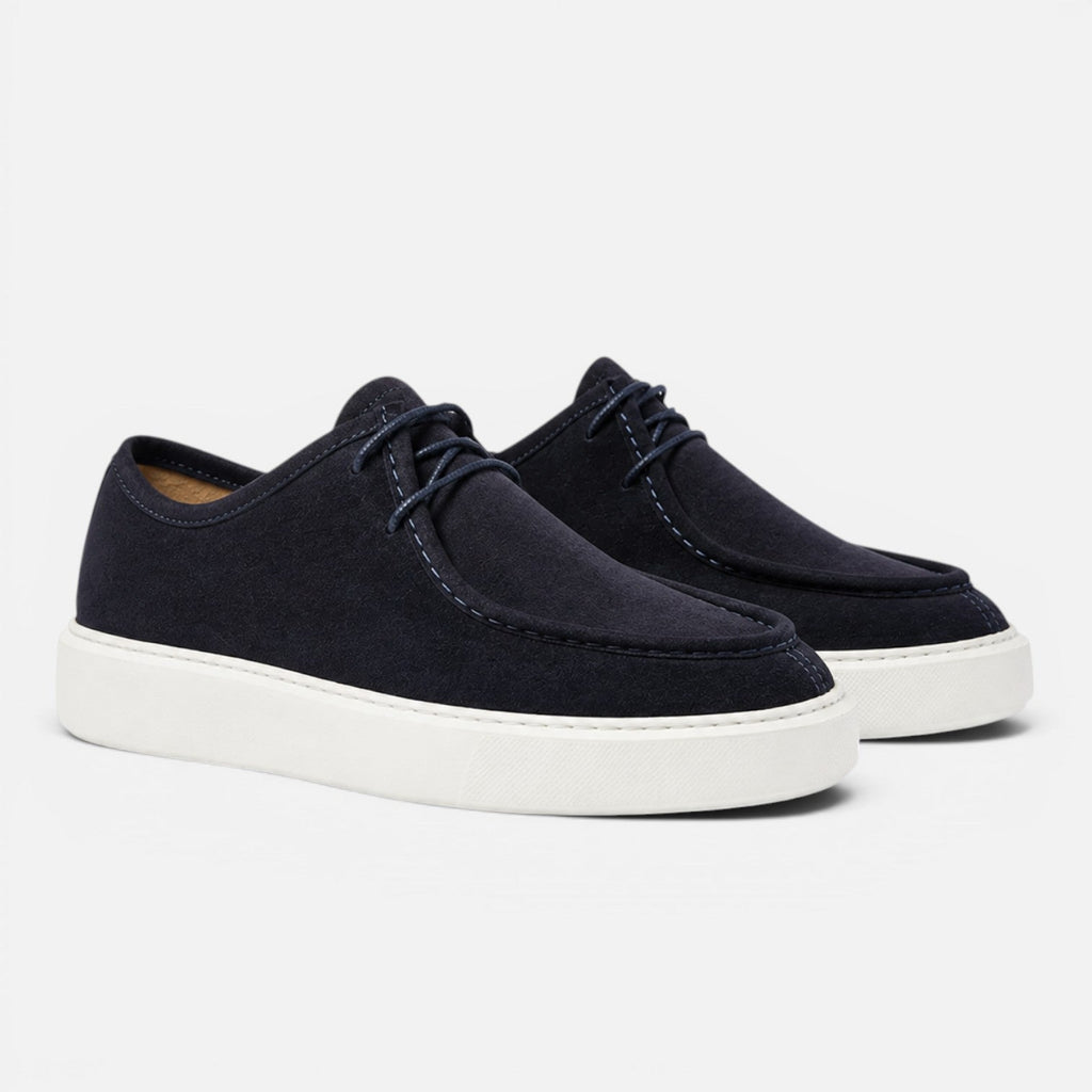 Men's Suede Lace-Up Loafers | Comfortable Casual Work Shoes