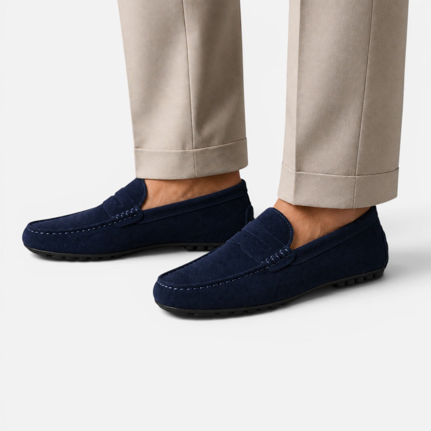 Men's Suede Slip-On Loafers | Lightweight Comfort Casual Shoes