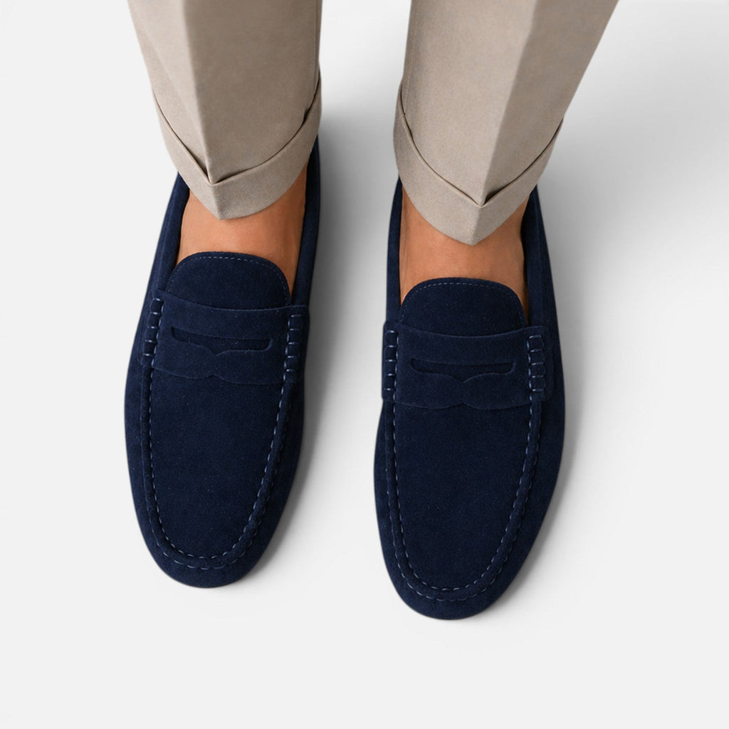 Men's Suede Slip-On Loafers | Lightweight Comfort Casual Shoes