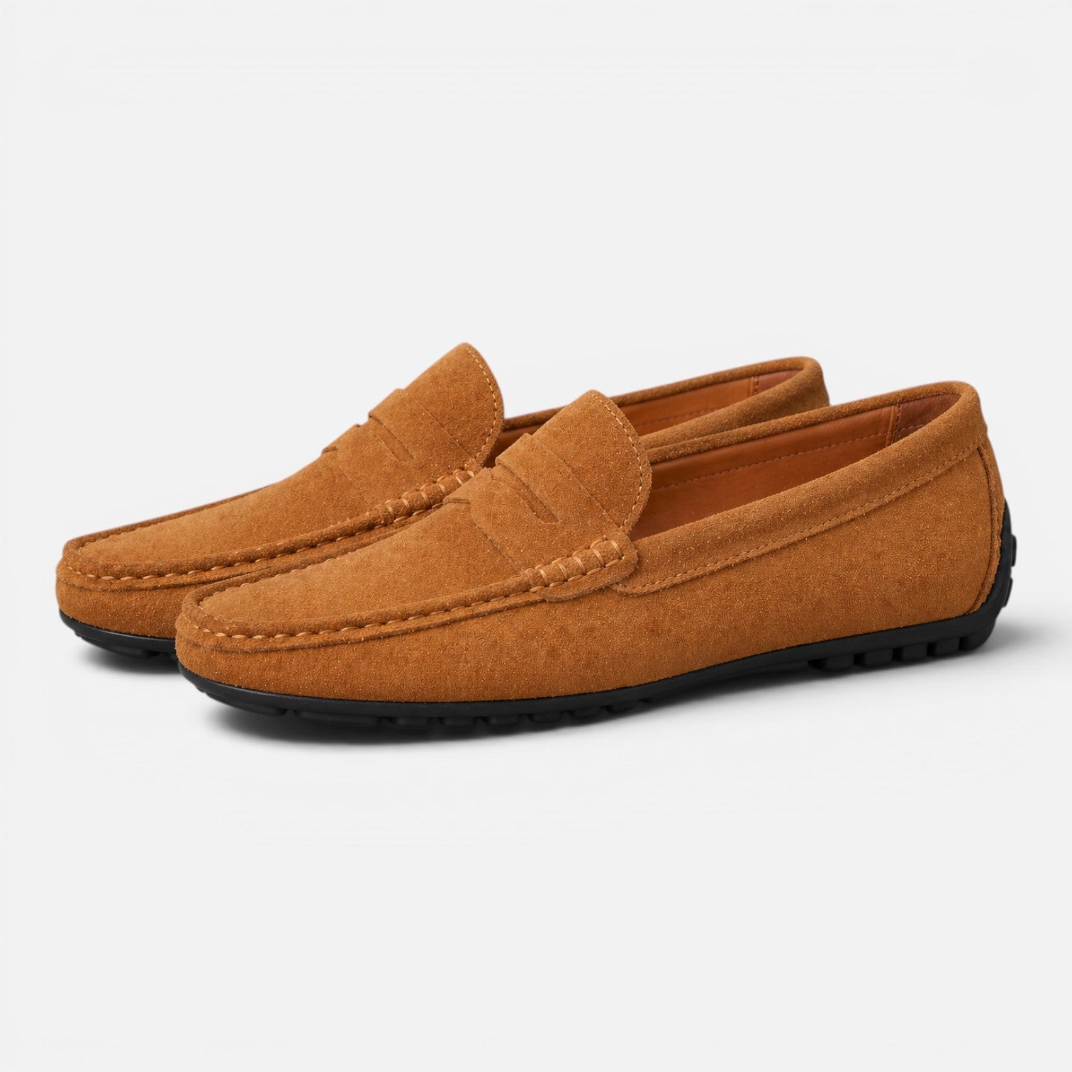 Men's Suede Slip-On Loafers | Lightweight Comfort Casual Shoes