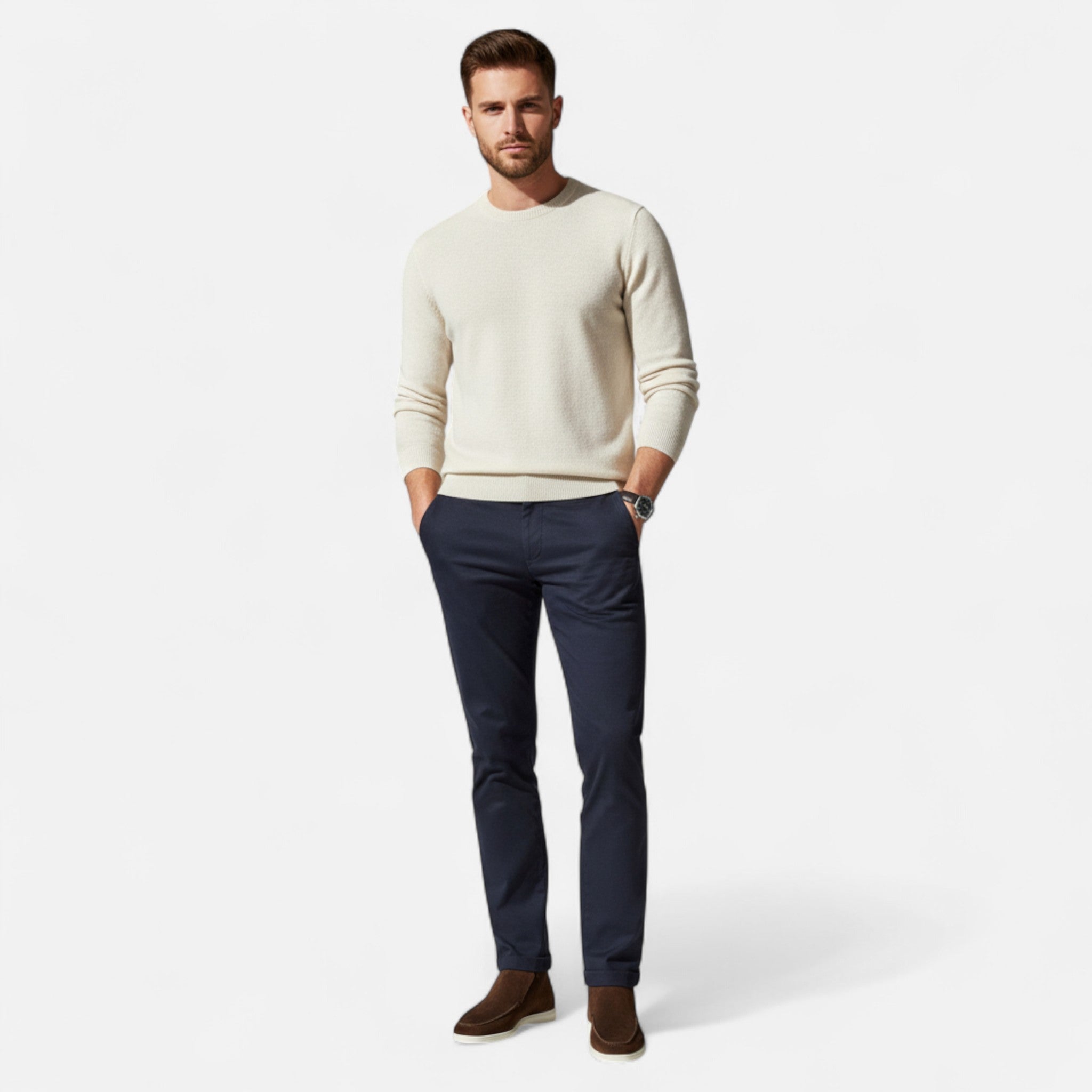 Men's Suede Slip-On Loafers for Smart Casual Wear and Comfort
