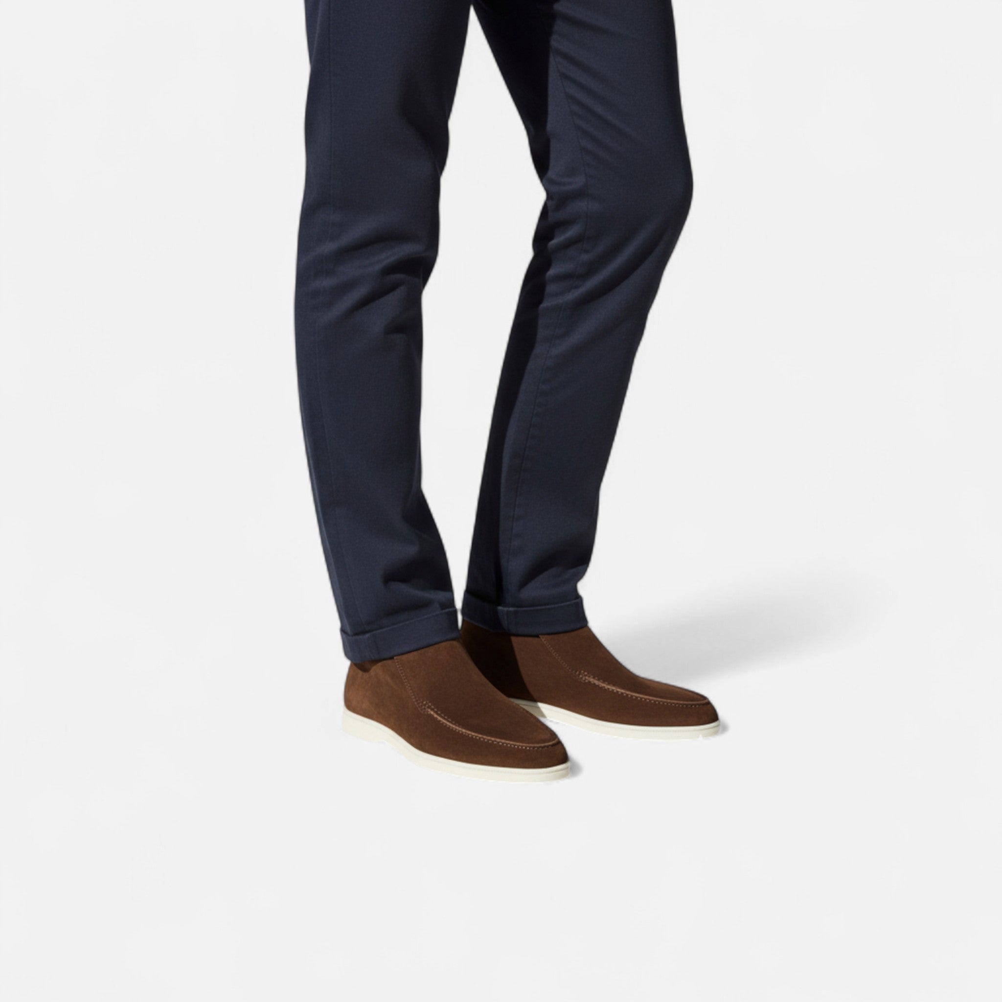 Men's Suede Slip-On Loafers for Smart Casual Wear and Comfort