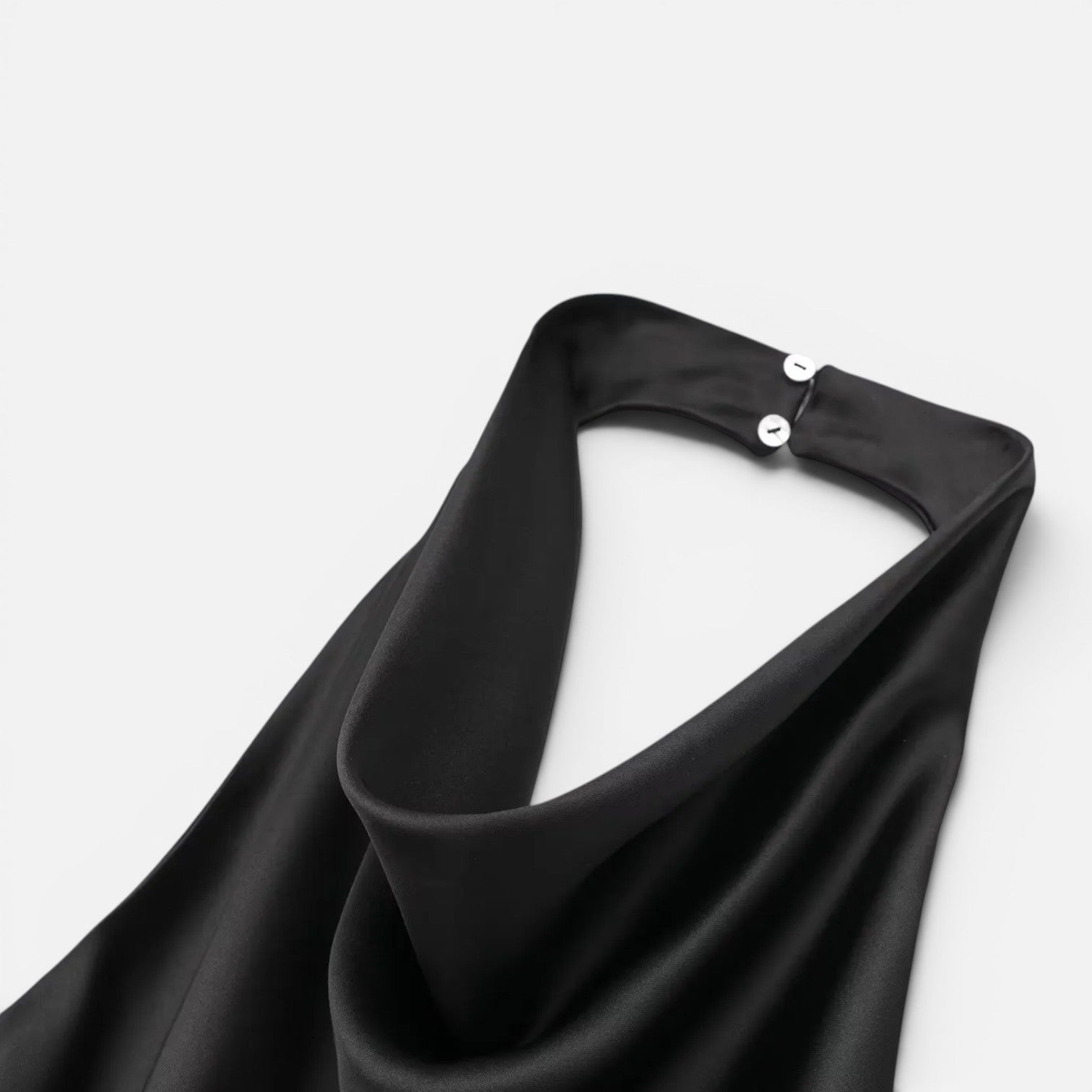 Satin Halter Neck Top for Women | Draped Elegant Fit | Evening Wear