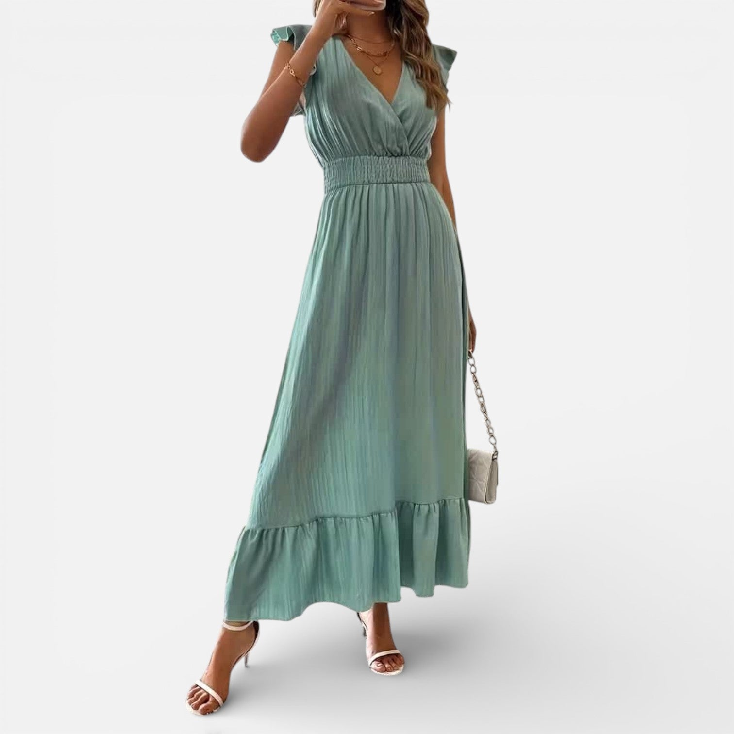 Sleeveless Maxi Dress for Women - Flowing Fabric - Timeless Casual Wear
