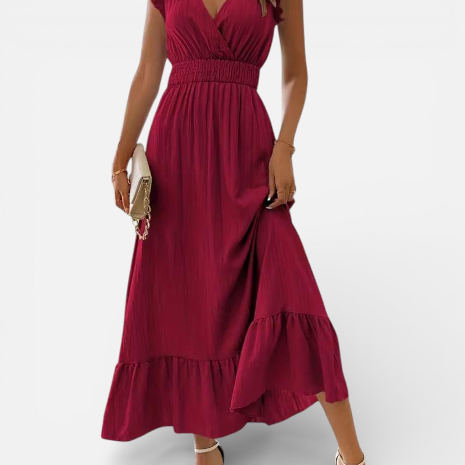 Sleeveless Maxi Dress for Women - Flowing Fabric - Timeless Casual Wear