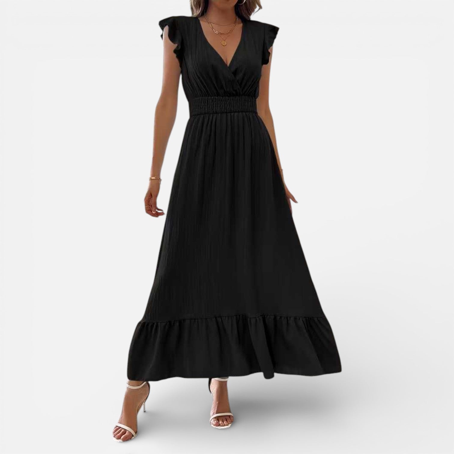 Sleeveless Maxi Dress for Women - Flowing Fabric - Timeless Casual Wear