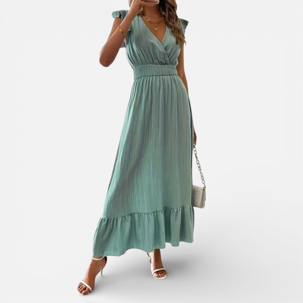 Sleeveless Maxi Dress for Women - Flowing Fabric - Timeless Casual Wear