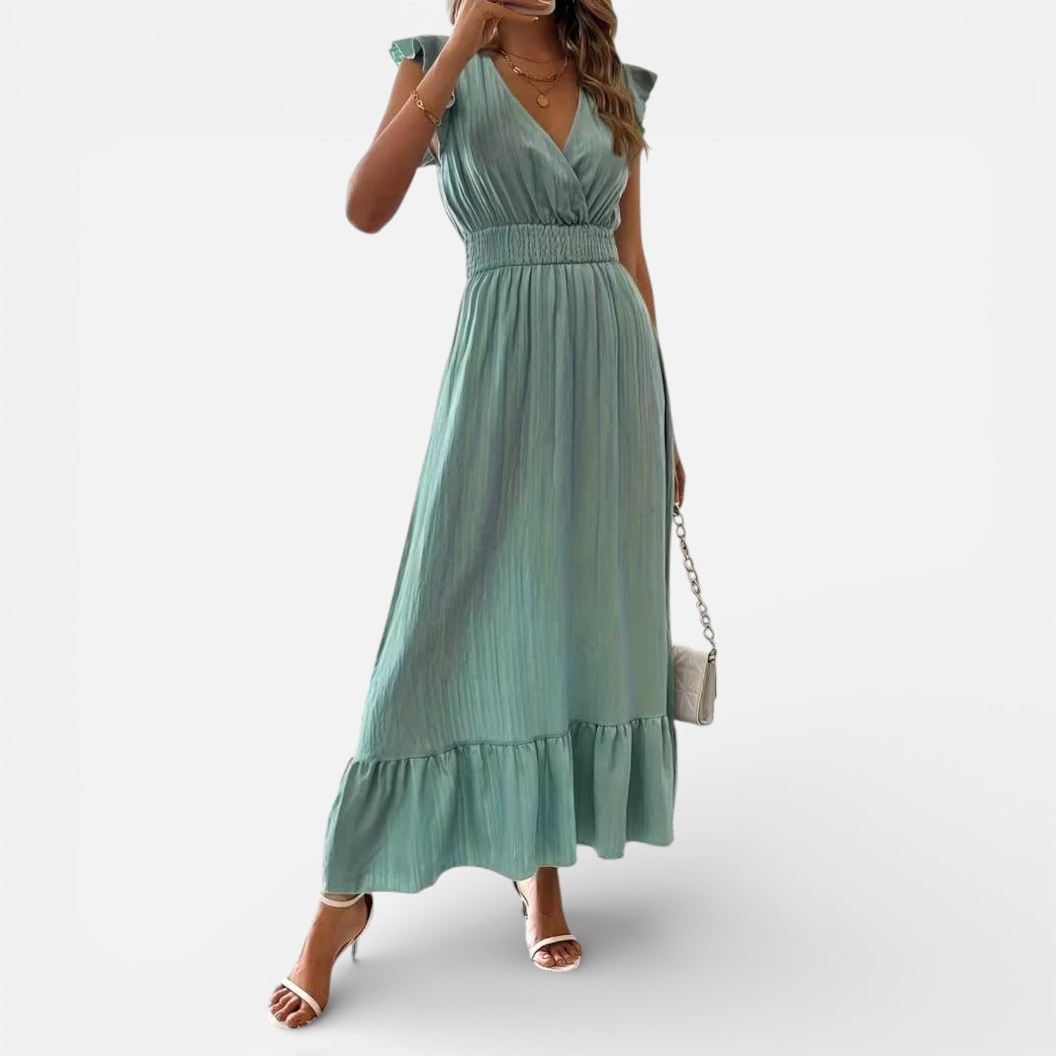 Sleeveless Maxi Dress for Women - Flowing Fabric - Timeless Casual Wear