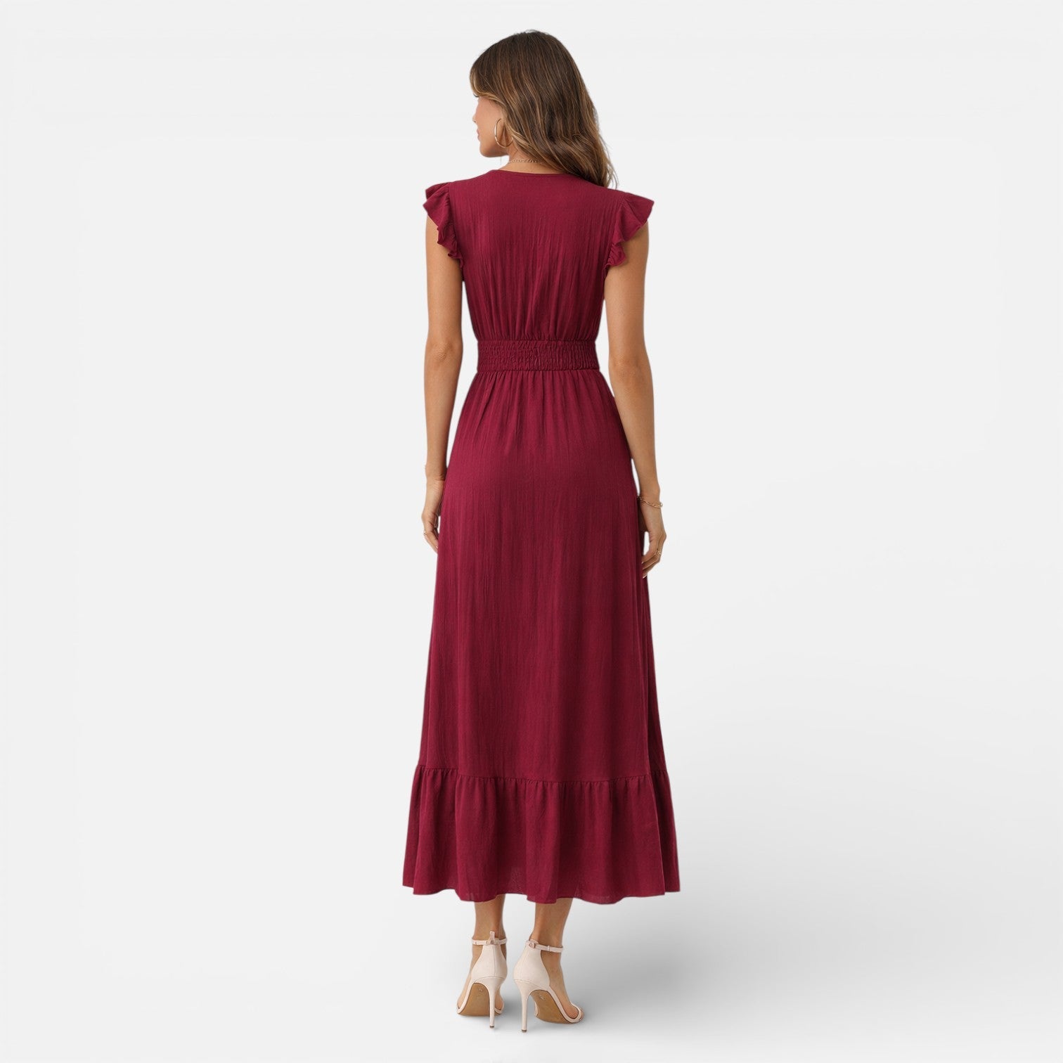 Sleeveless Maxi Dress for Women - Flowing Fabric - Timeless Casual Wear