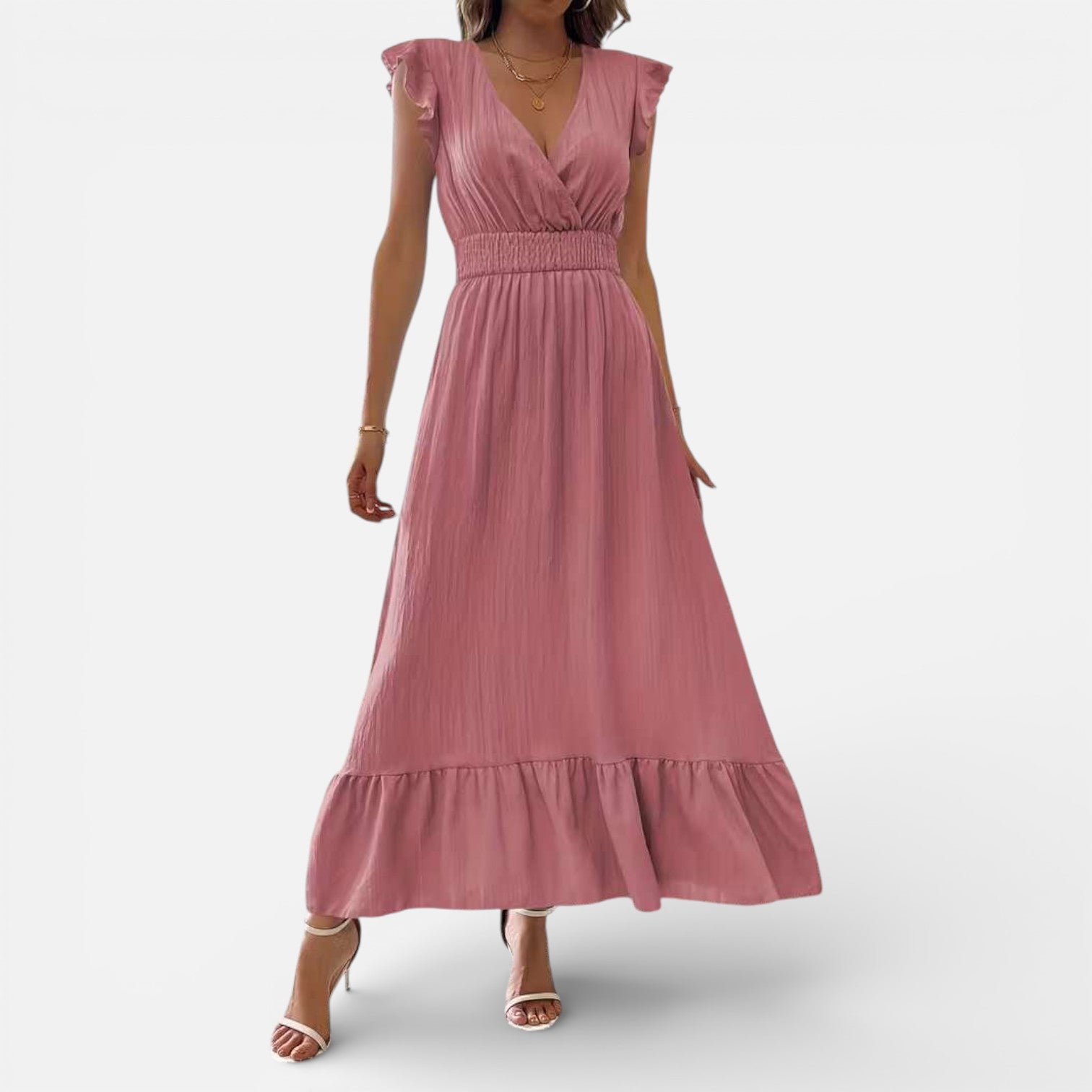 Sleeveless Maxi Dress for Women - Flowing Fabric - Timeless Casual Wear