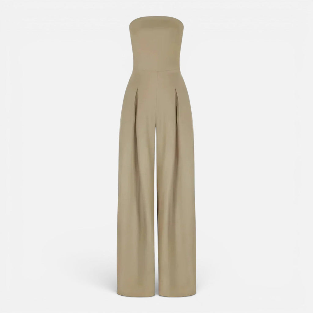 Strapless Wide Leg Jumpsuit for Women | Chic Casual Summer Outfit
