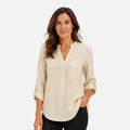 V Neck Long Sleeve Blouse | Elegant Casual Top for Women