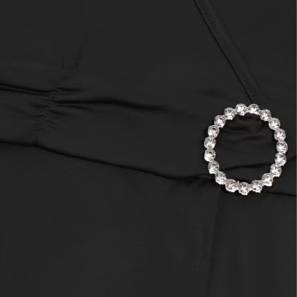V Neck Wrap Dress | High Waist | Formal Wedding Guest Attire for Women