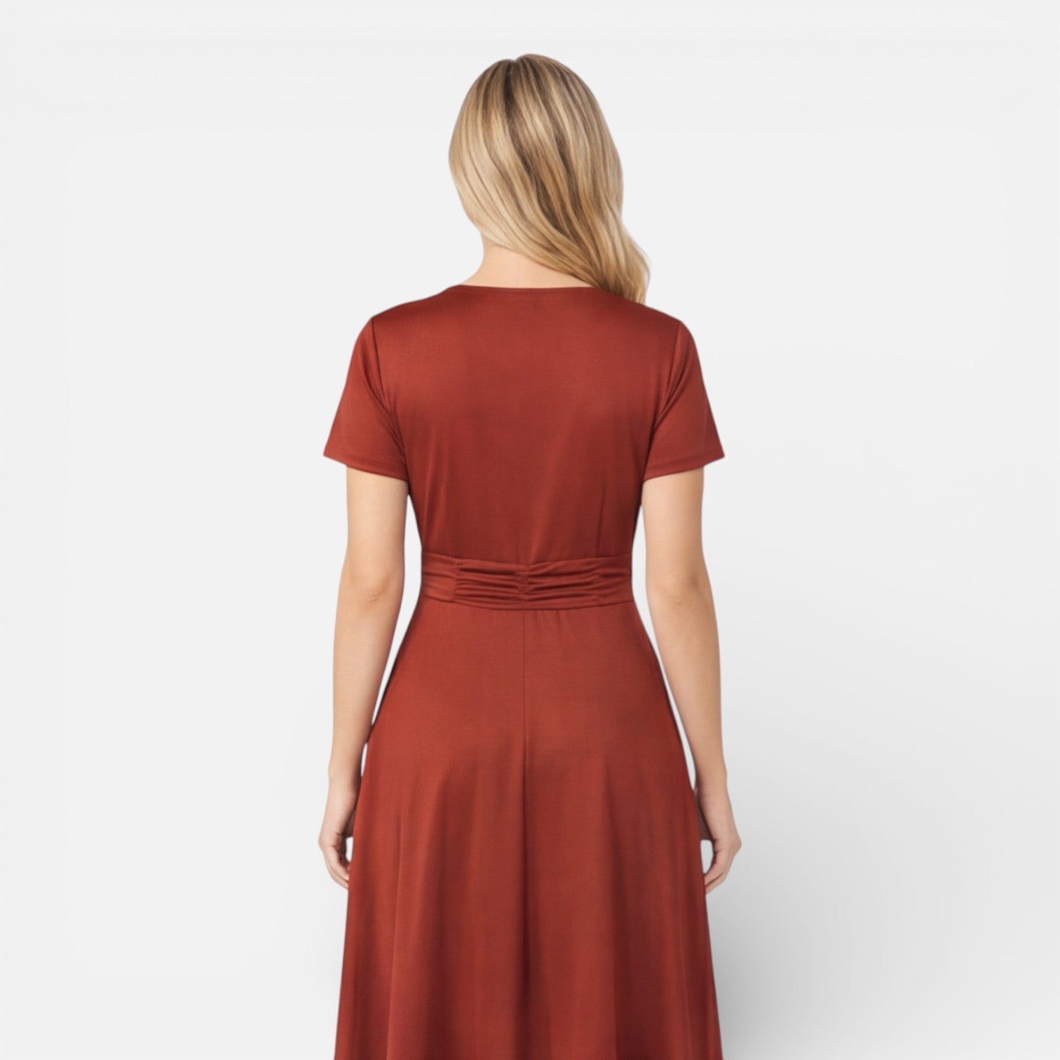V Neck Wrap Dress | High Waist | Formal Wedding Guest Attire for Women