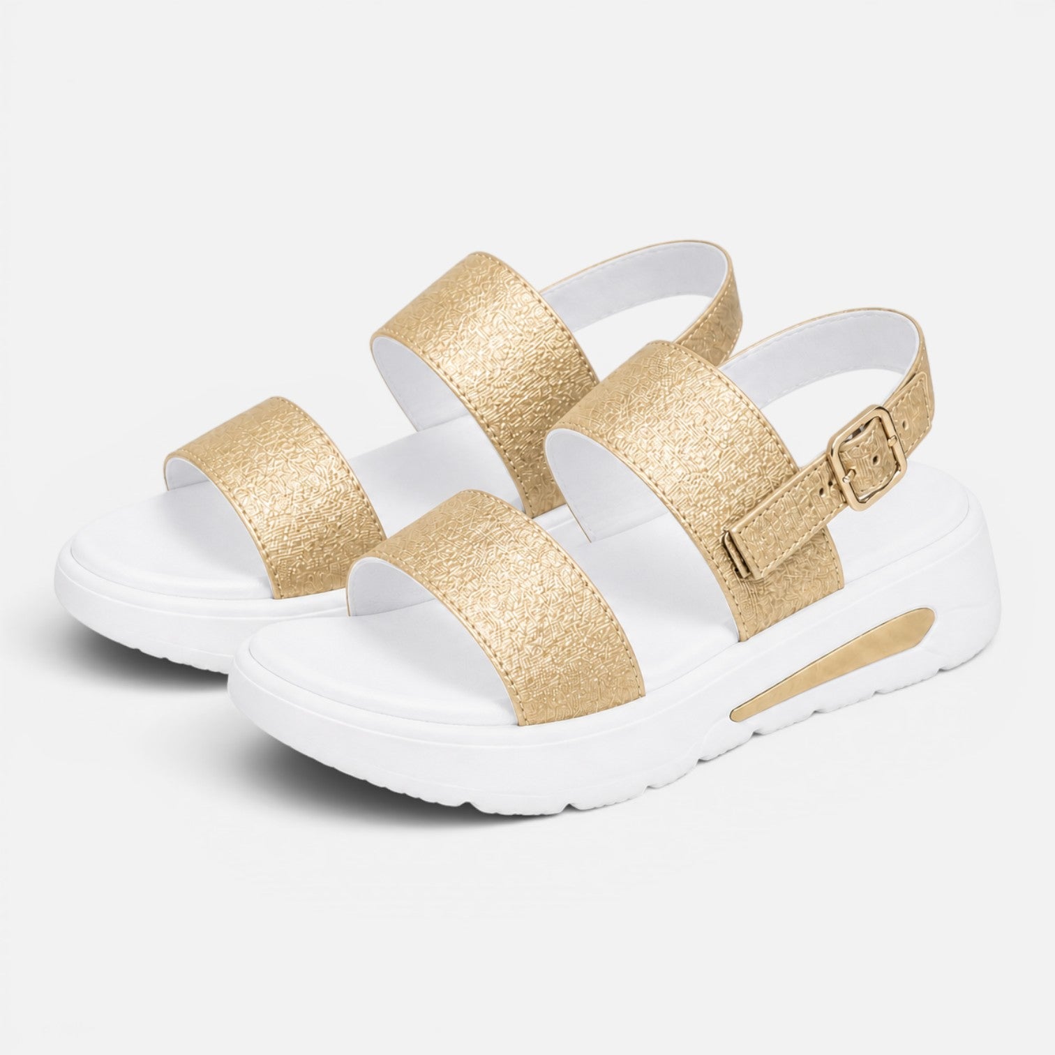 Women's Adjustable Buckle Platform Sandals - Comfortable Summer Footwear
