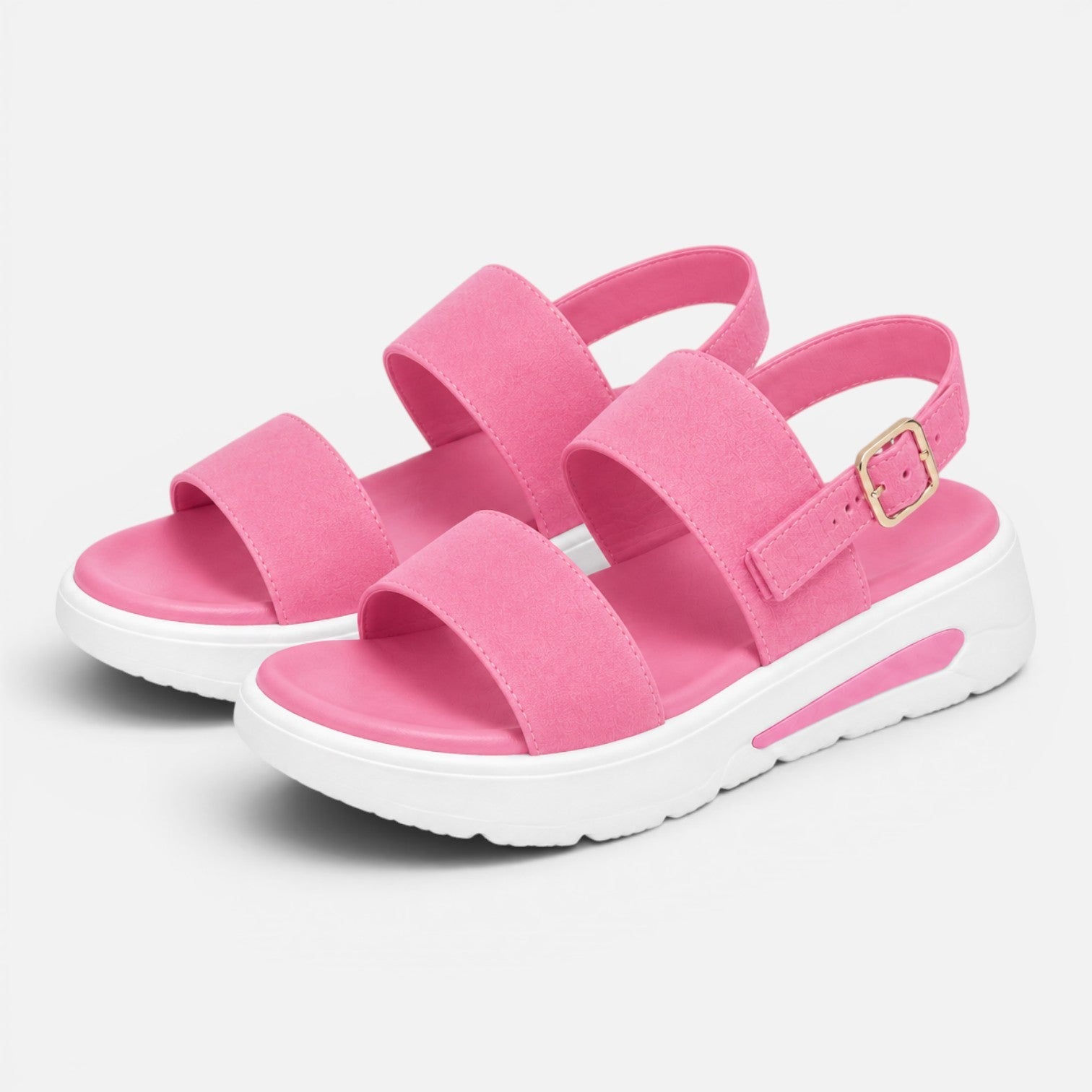 Women's Adjustable Buckle Platform Sandals - Comfortable Summer Footwear