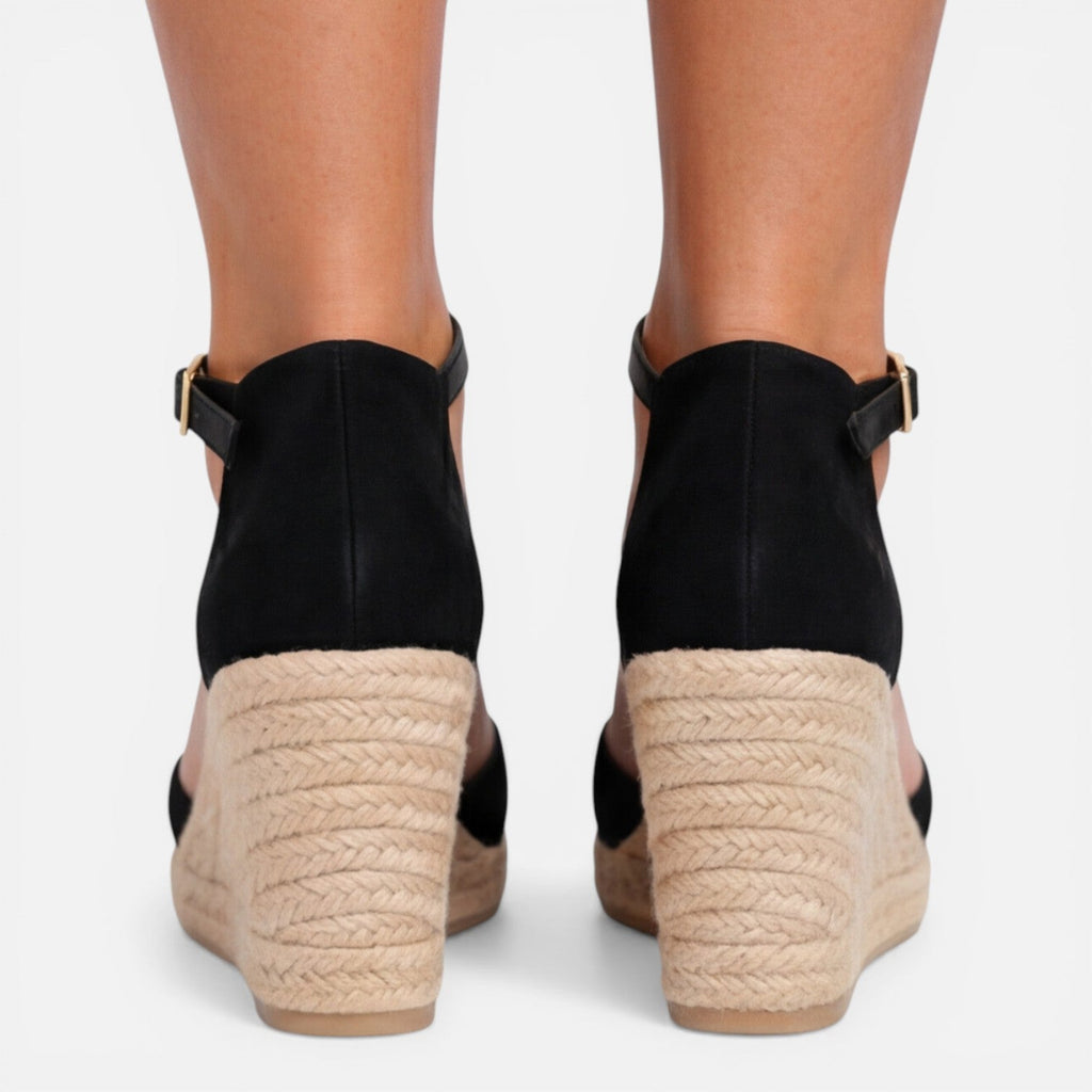 Women's Closed Toe Wedge Sandals with Ankle Strap for Comfort