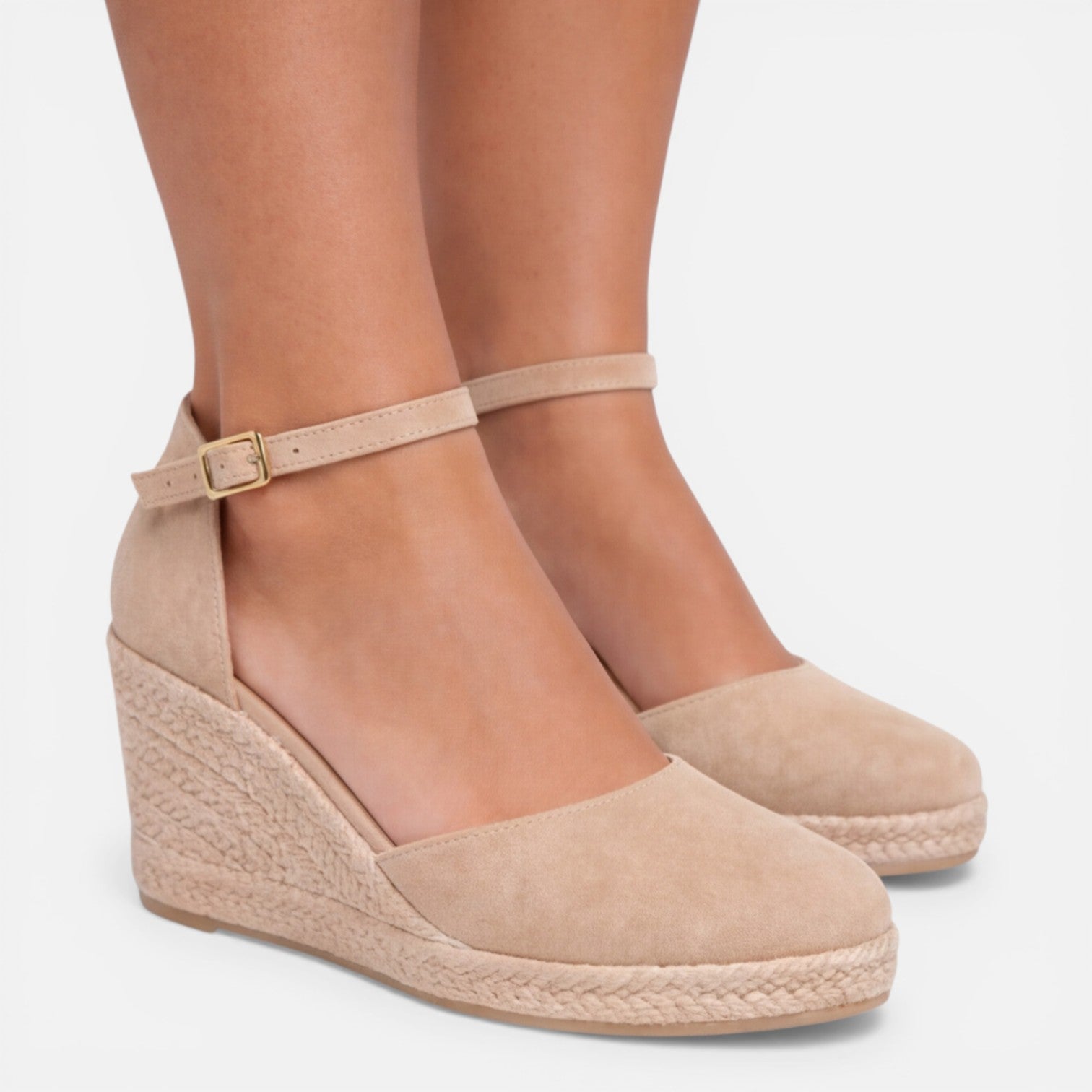 Women's Closed Toe Wedge Sandals with Ankle Strap for Comfort
