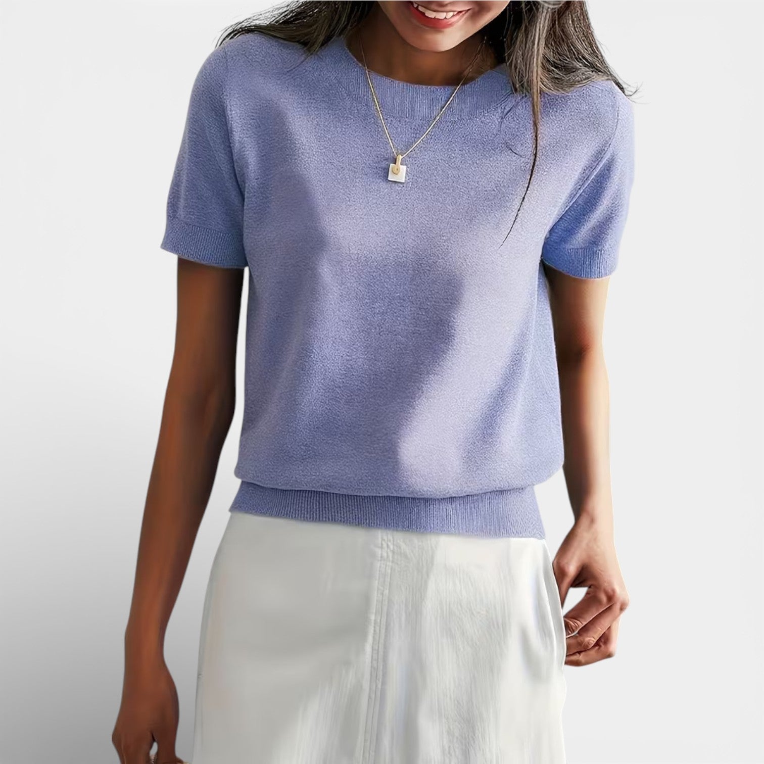 Women's Comfortable Wool Blend Knit Top - Classic Fit Casual Wear
