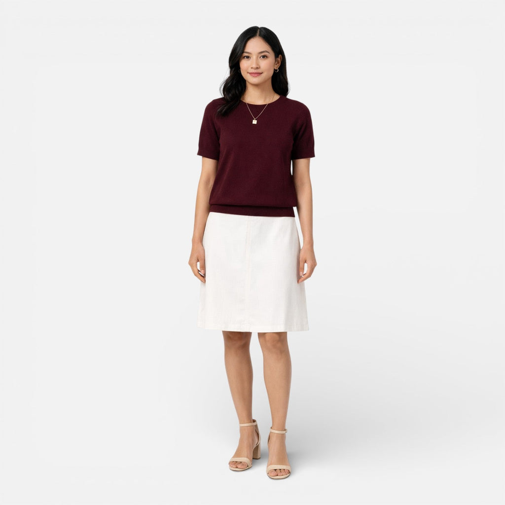 Women's Comfortable Wool Blend Knit Top - Classic Fit Casual Wear