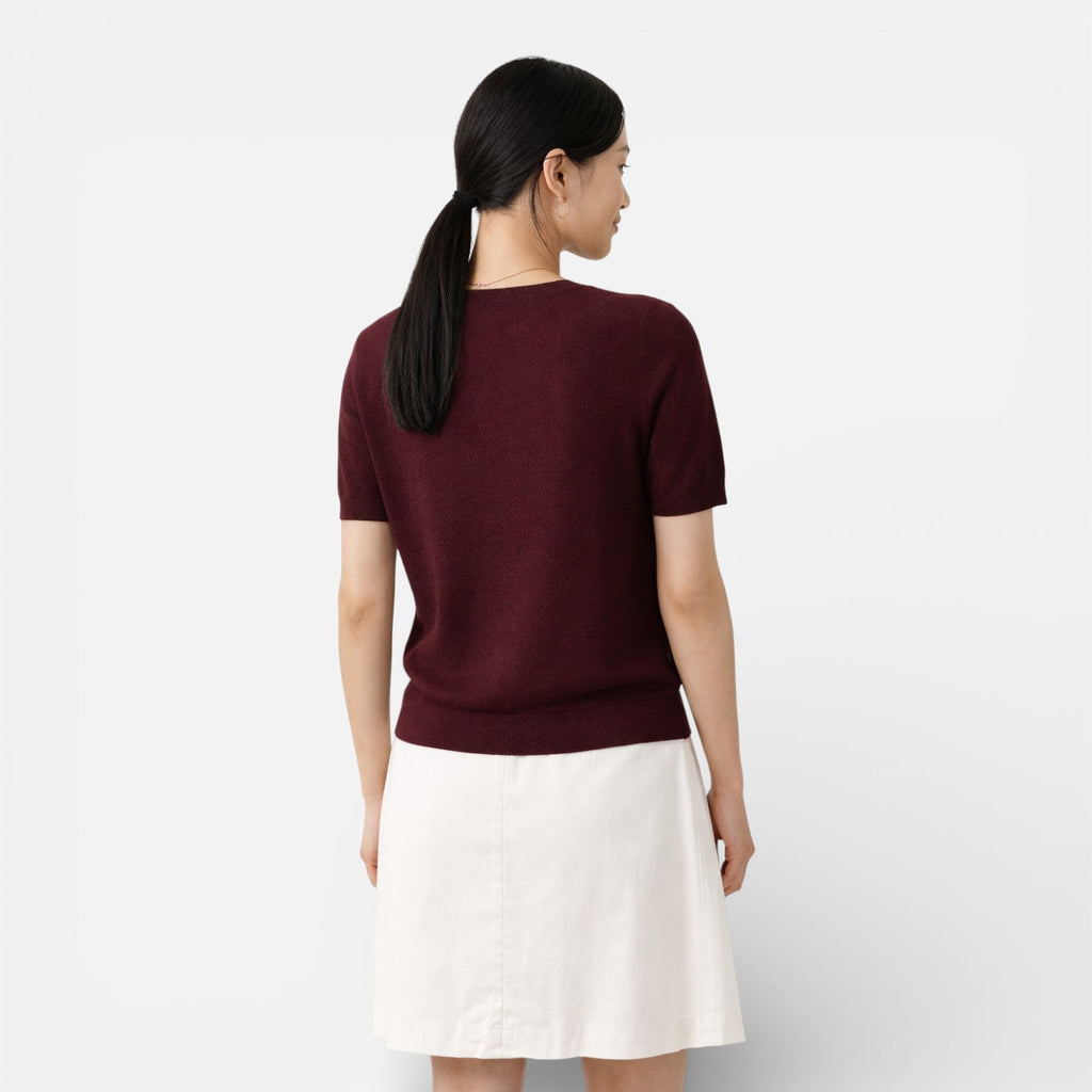 Women's Comfortable Wool Blend Knit Top - Classic Fit Casual Wear