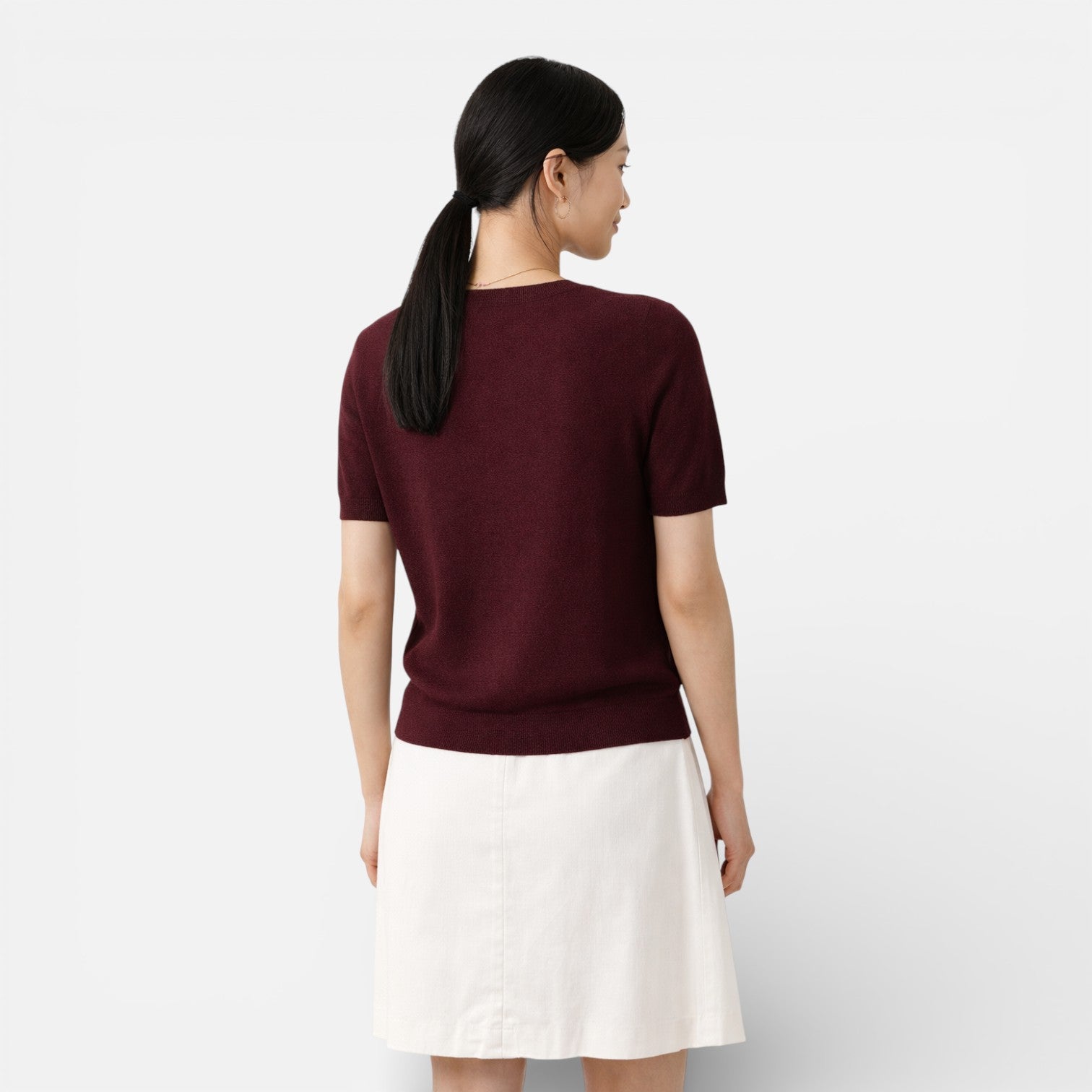 Women's Comfortable Wool Blend Knit Top - Classic Fit Casual Wear