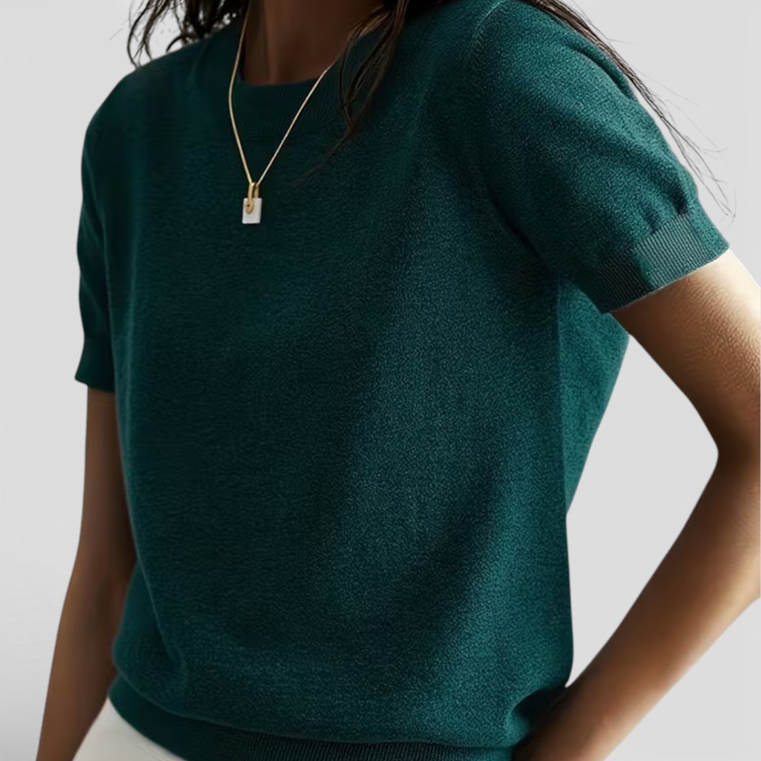 Women's Comfortable Wool Blend Knit Top - Classic Fit Casual Wear