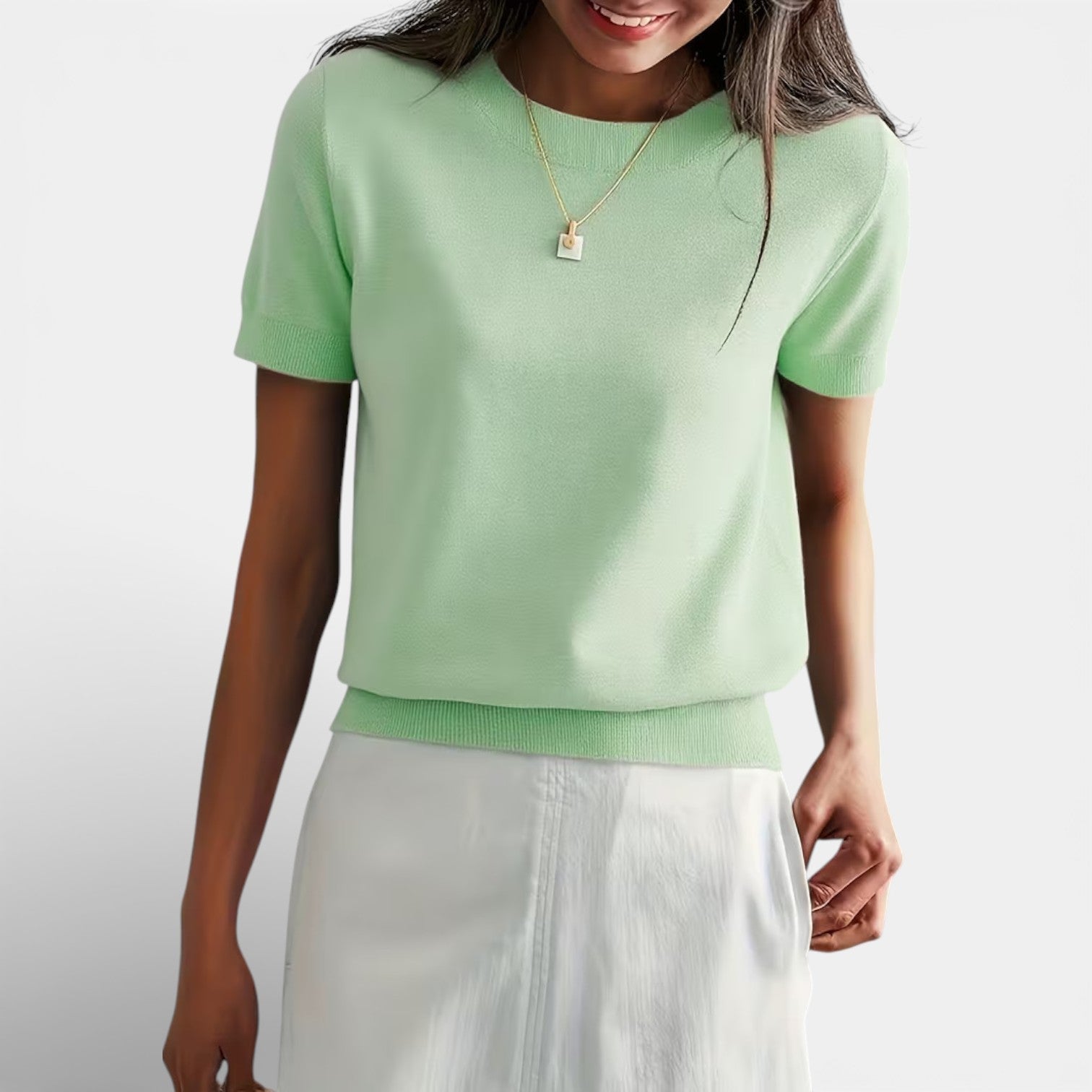 Women's Comfortable Wool Blend Knit Top - Classic Fit Casual Wear