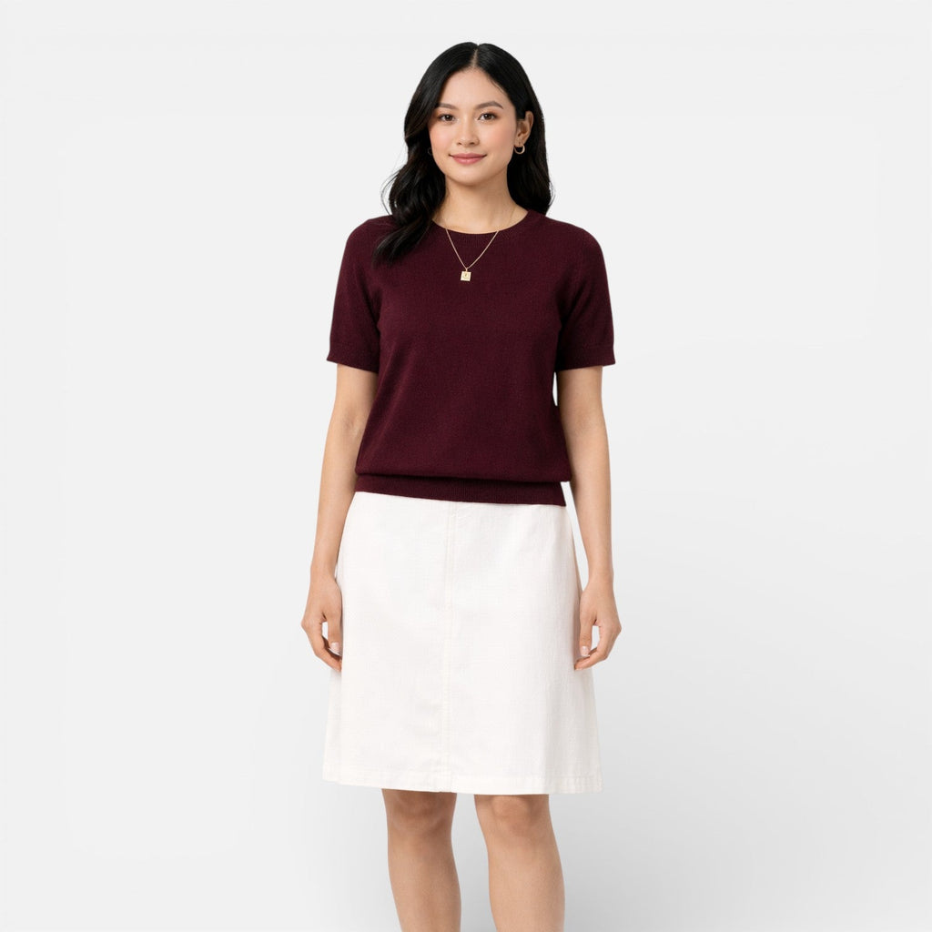 Women's Comfortable Wool Blend Knit Top - Classic Fit Casual Wear