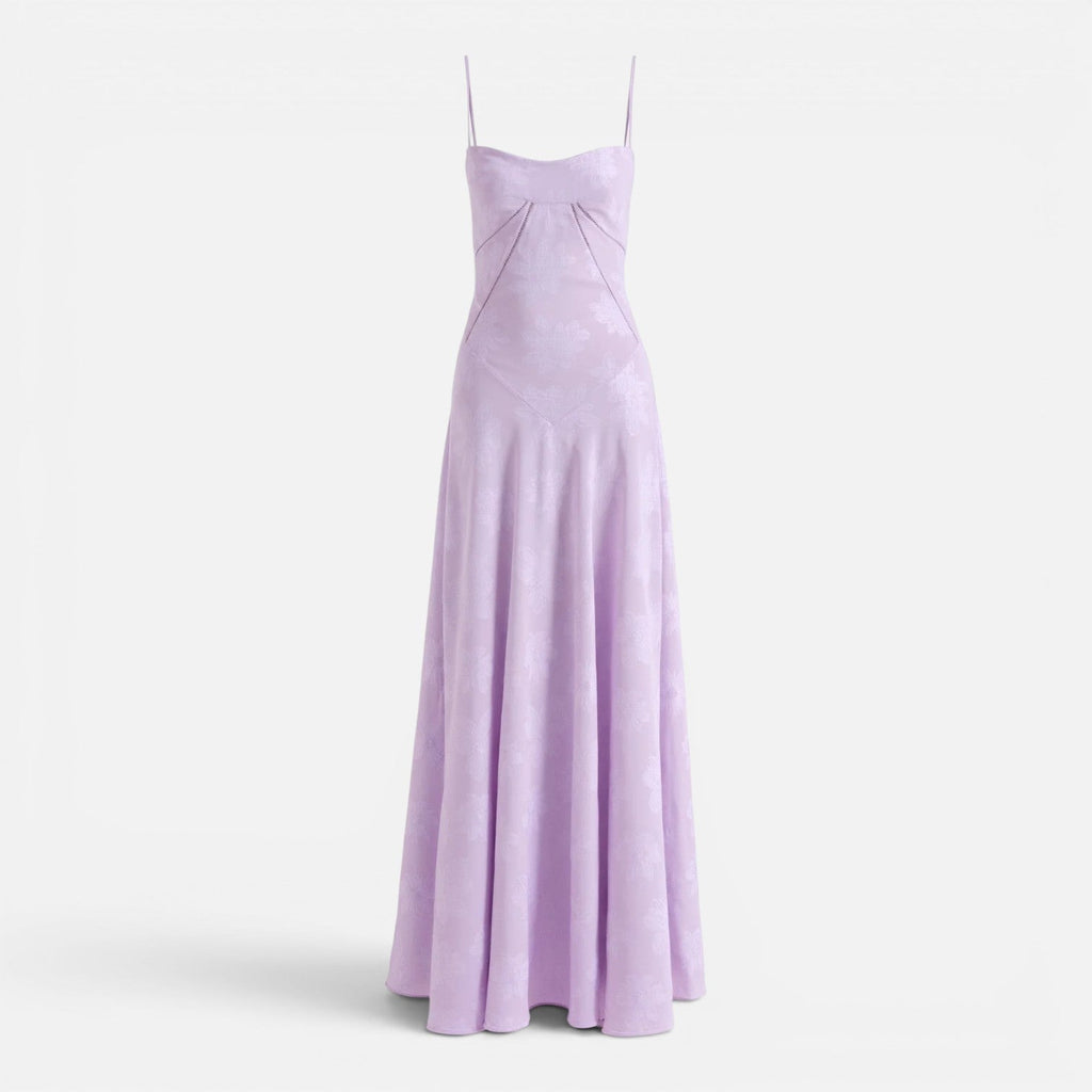 Women's Corset Maxi Dress | Elegant Wedding Guest Attire in Soft Fabric