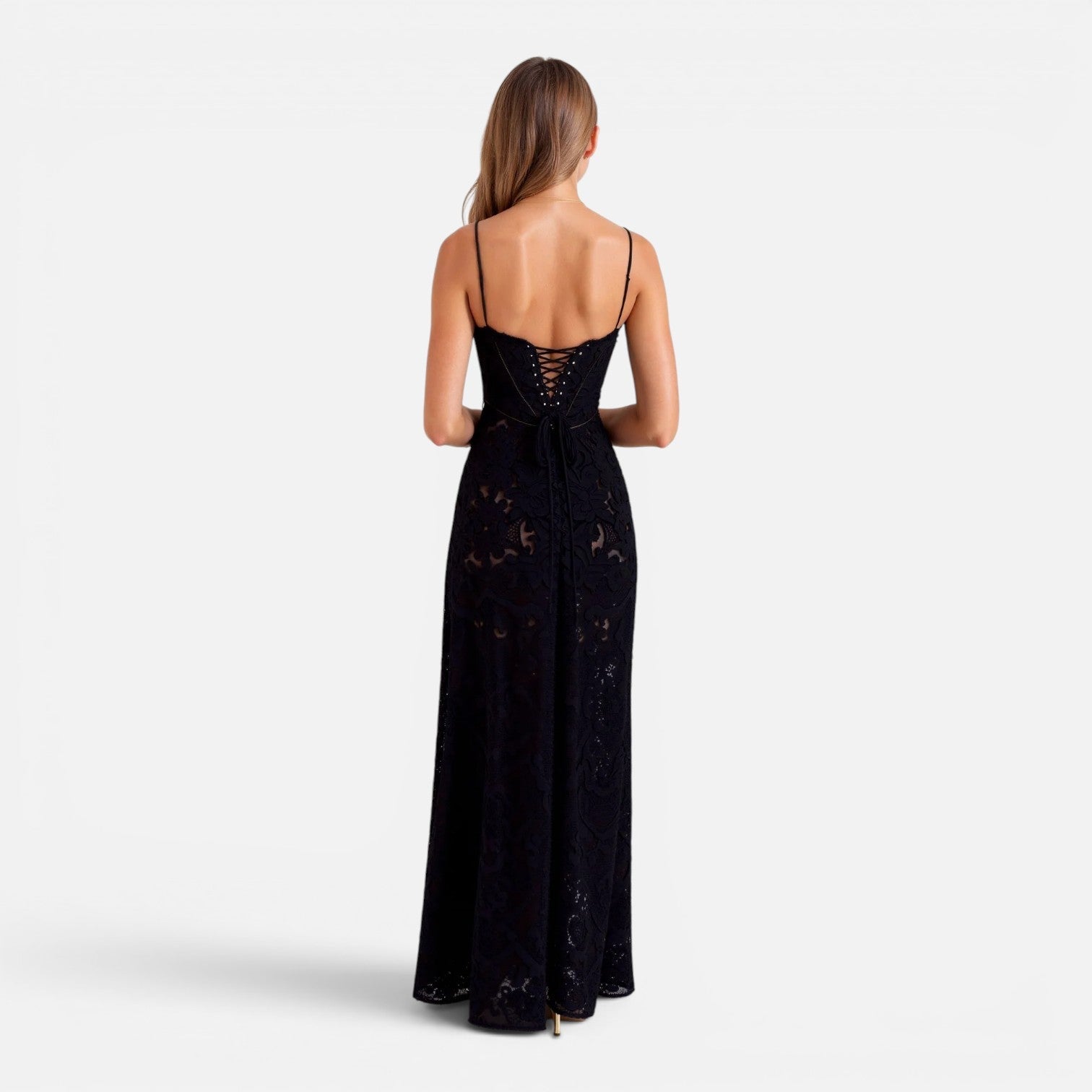 Women's Corset Maxi Dress | Elegant Wedding Guest Attire in Soft Fabric
