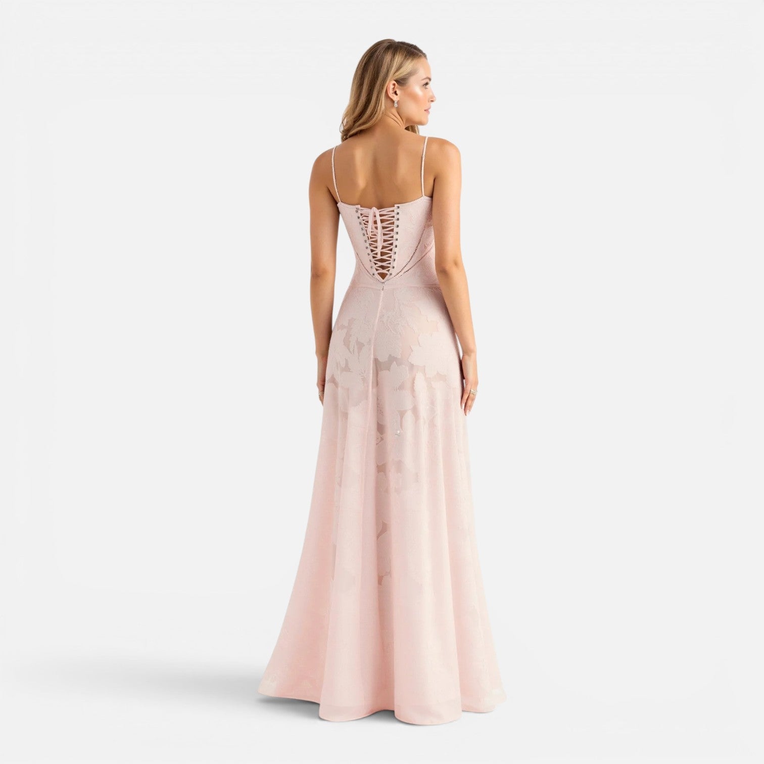 Women's Corset Maxi Dress | Elegant Wedding Guest Attire in Soft Fabric