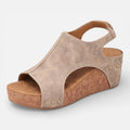 Women's Cushioned Comfort Open Toe Platform Wedge Sandals for Casual Wear