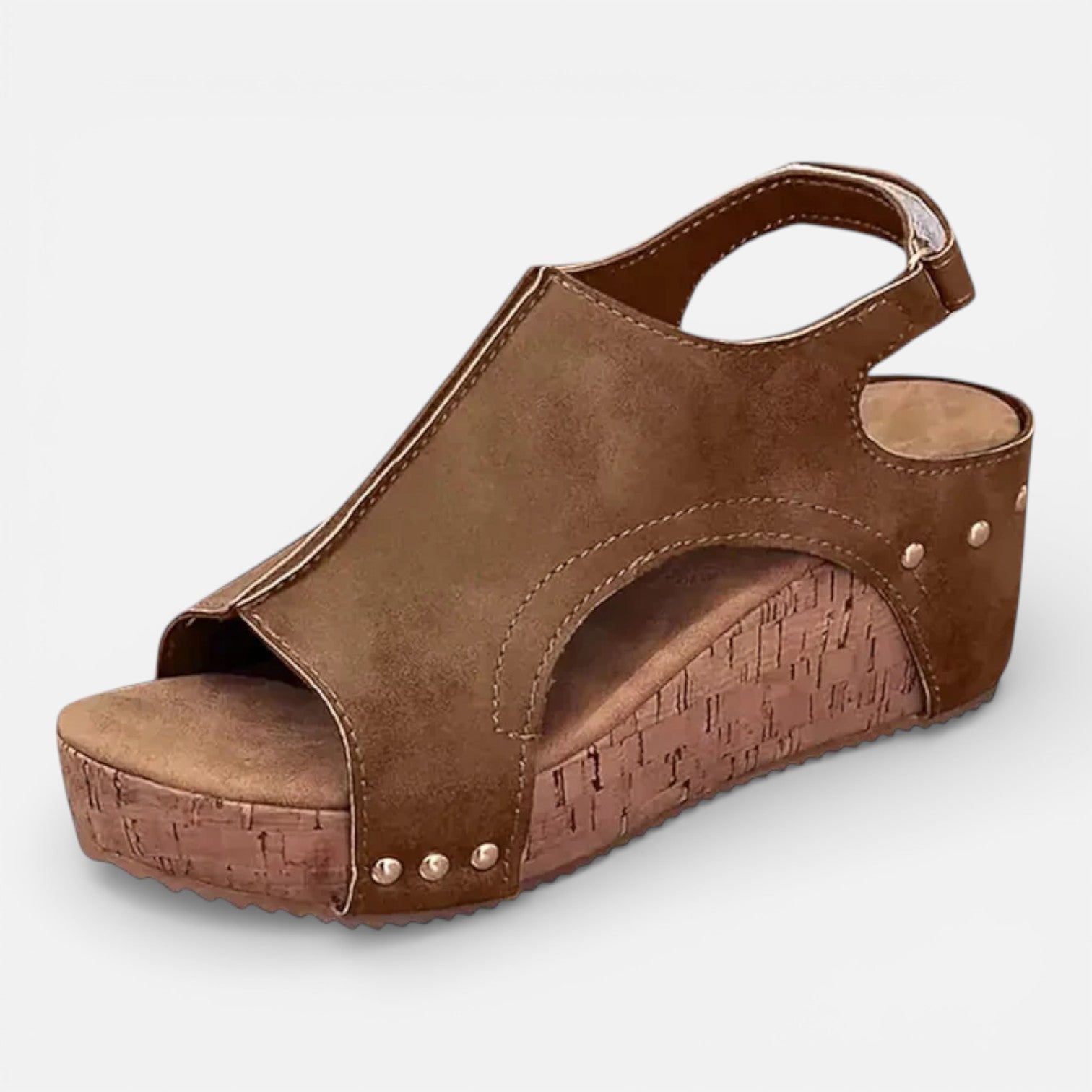 Women's Cushioned Comfort Open Toe Platform Wedge Sandals for Casual Wear