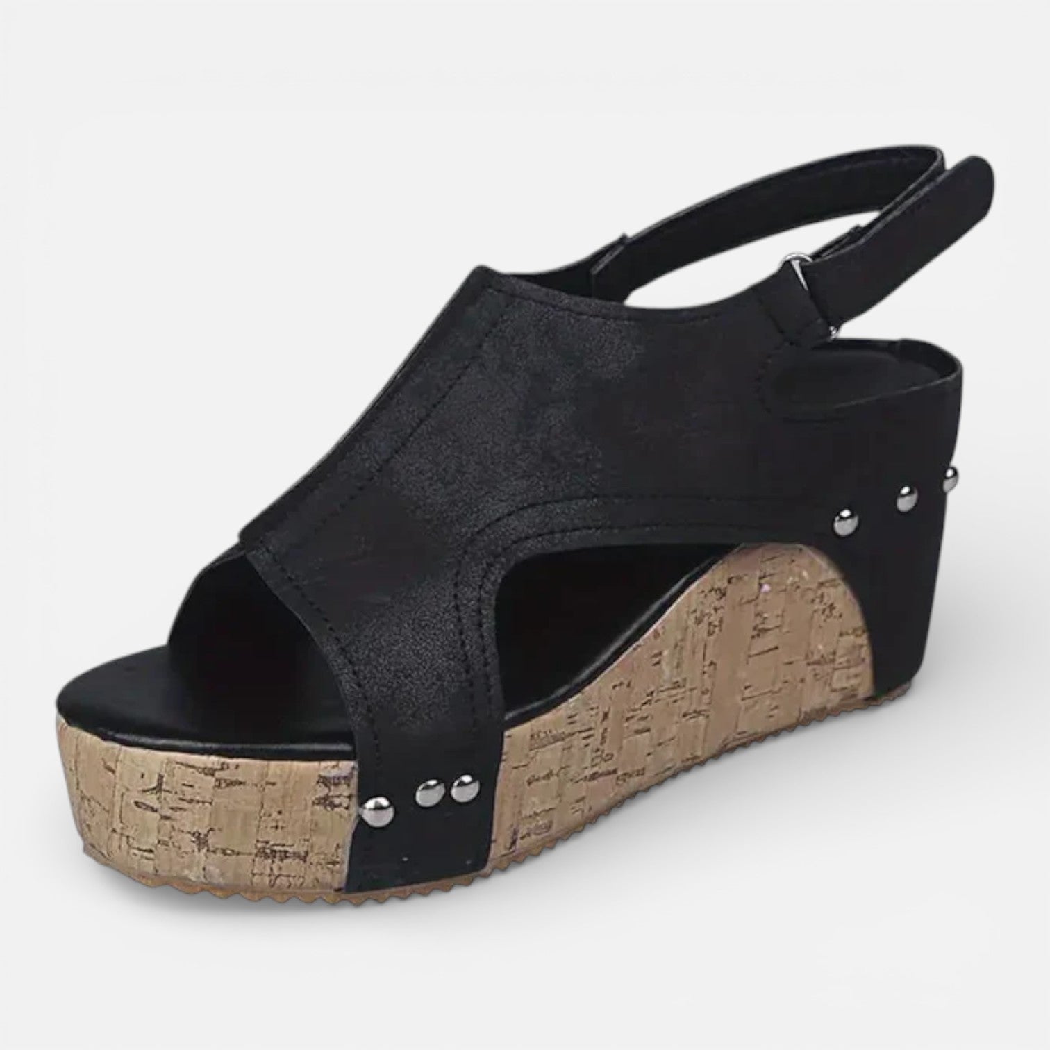 Women's Cushioned Comfort Open Toe Platform Wedge Sandals for Casual Wear