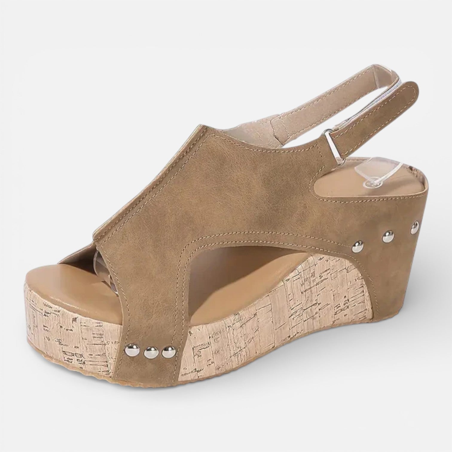 Women's Cushioned Comfort Open Toe Platform Wedge Sandals for Casual Wear