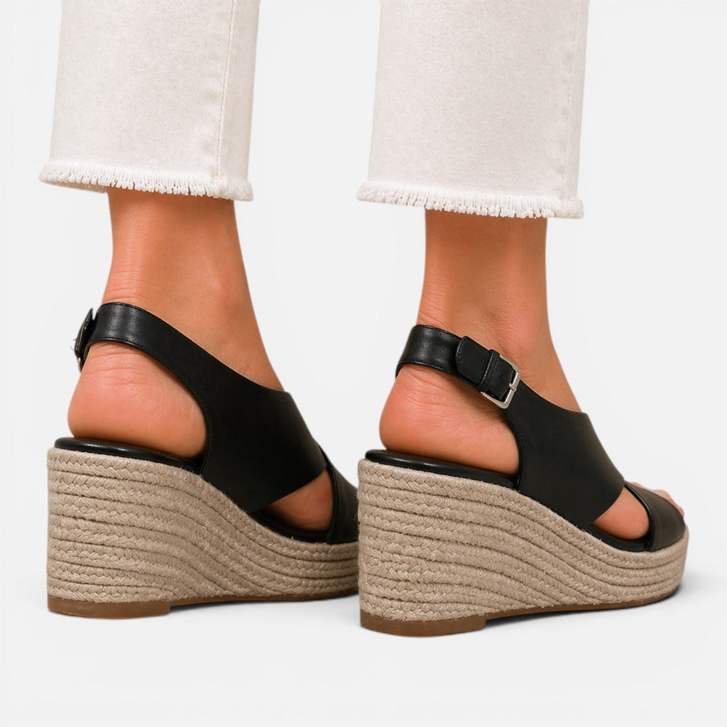 Women's Cushioned Espadrille Wedge Sandals for Summer Comfort