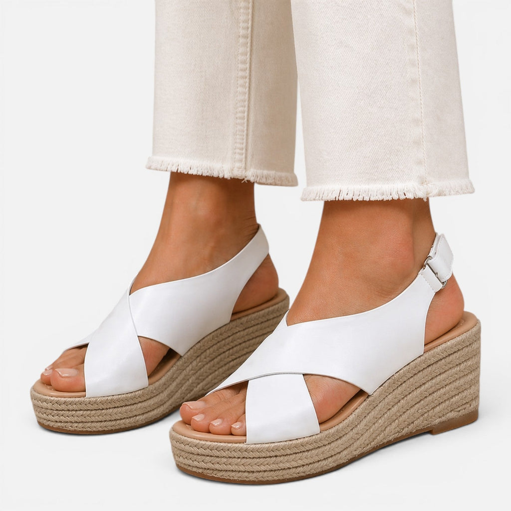 Women's Cushioned Espadrille Wedge Sandals for Summer Comfort
