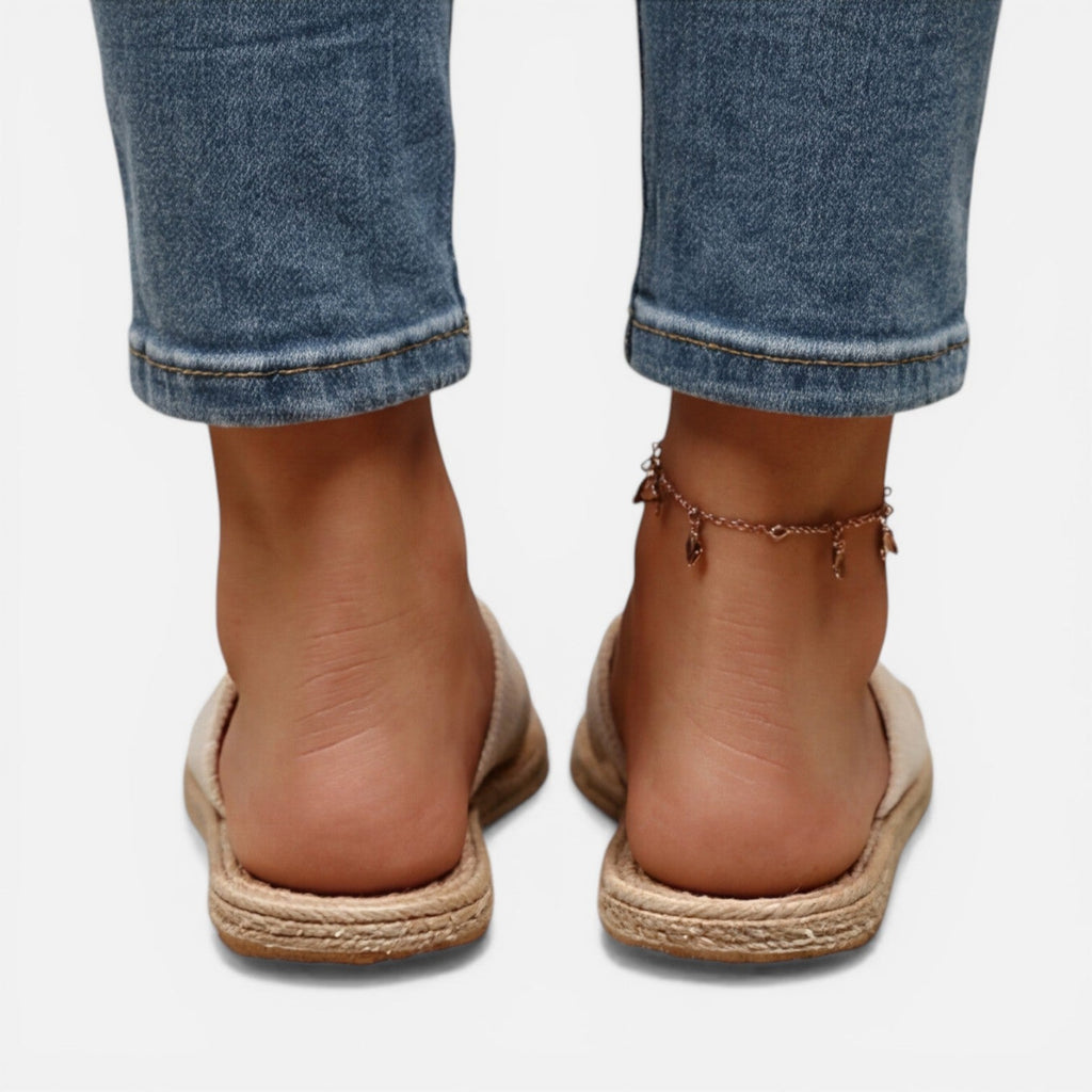 Women's Espadrille Cross Strap Sandals | Comfortable Slip-On Slides