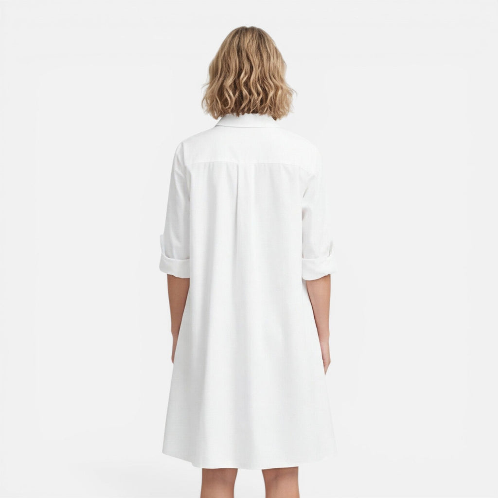 Women's Lightweight Midi Shirt Dress - Comfortable Loose Fit for Casual Wear