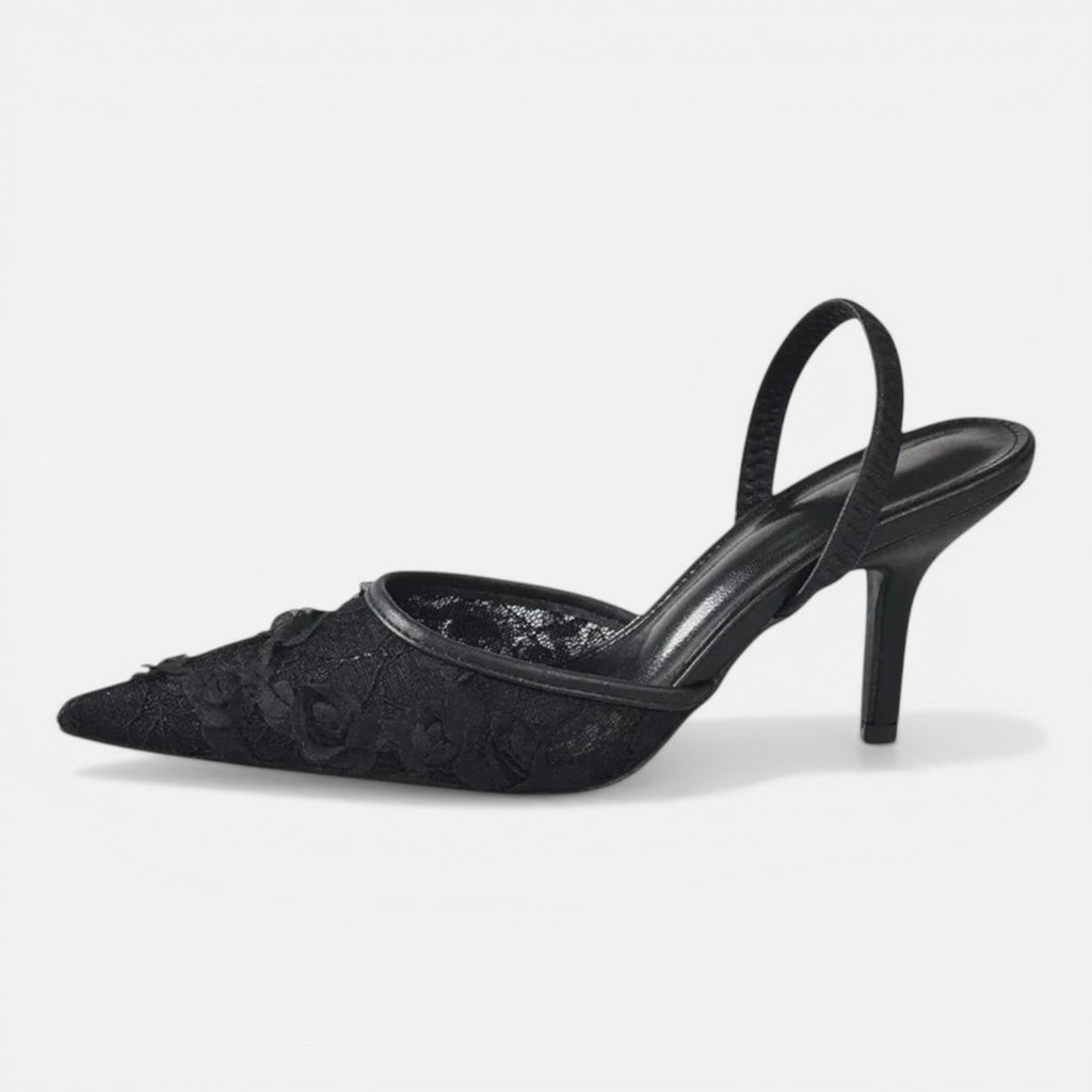 Women's Mesh Embroidered Pointed Ankle Boots for Comfortable Wear