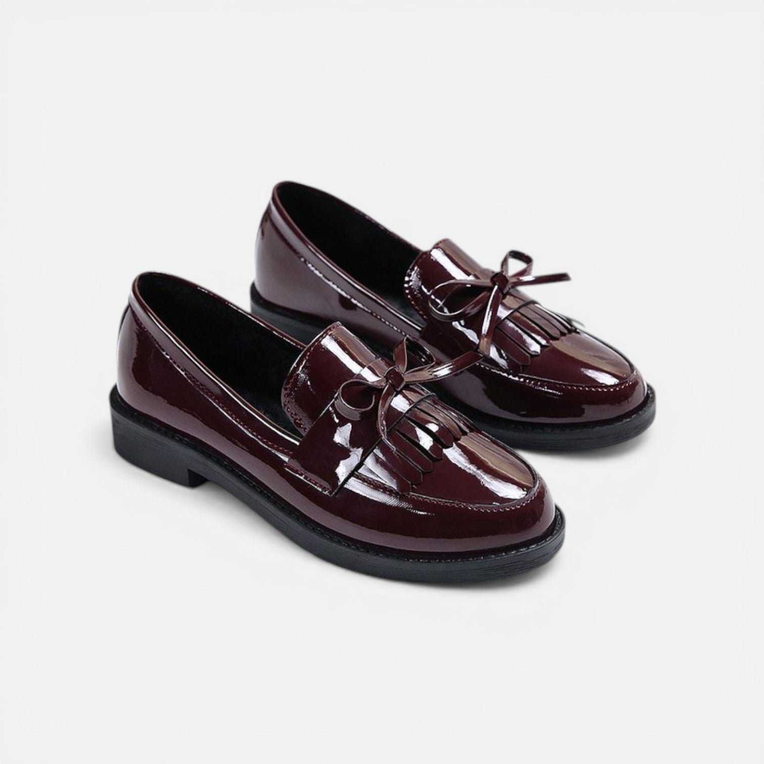 Women's Patent Leather Classic Slip-On Loafers for Dressy Occasions