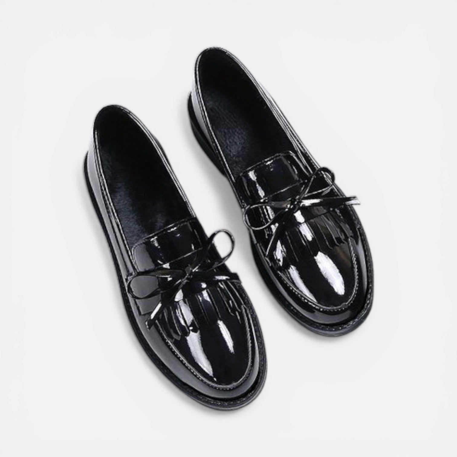 Women's Patent Leather Classic Slip-On Loafers for Dressy Occasions