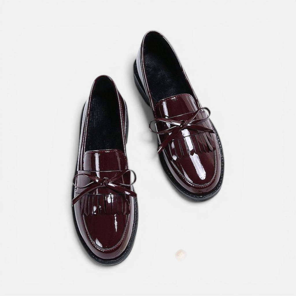 Women's Patent Leather Classic Slip-On Loafers for Dressy Occasions