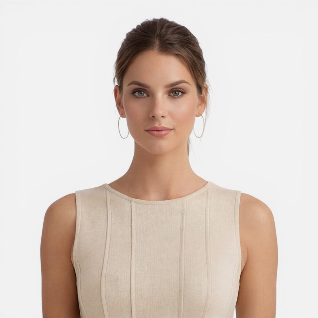 Women's Sleeveless Pleated Maxi Dress | Formal Wedding Guest Attire