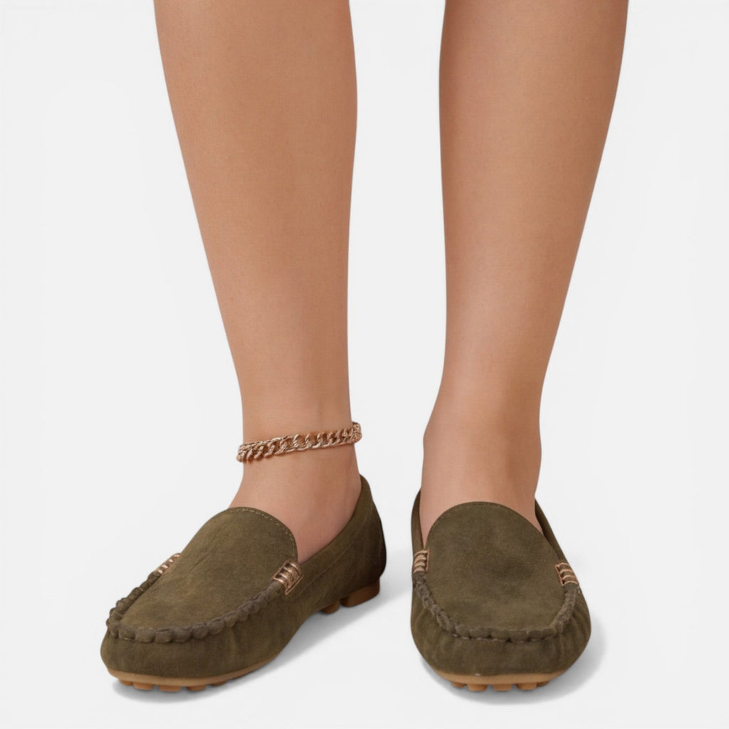 Women's Slip-On Loafers with Metal Detail | Comfortable Classic Flats