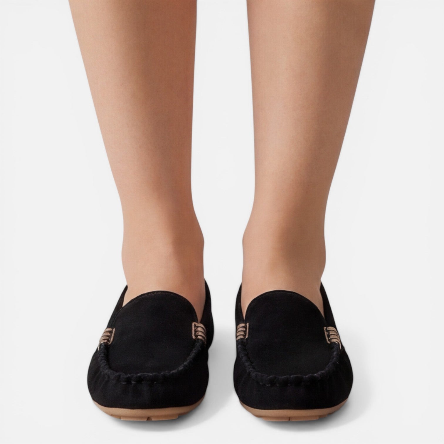 Women's Slip-On Loafers with Metal Detail | Comfortable Classic Flats