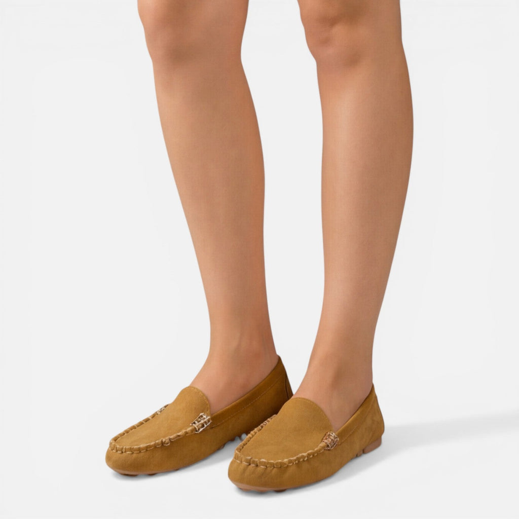Women's Slip-On Loafers with Metal Detail | Comfortable Classic Flats