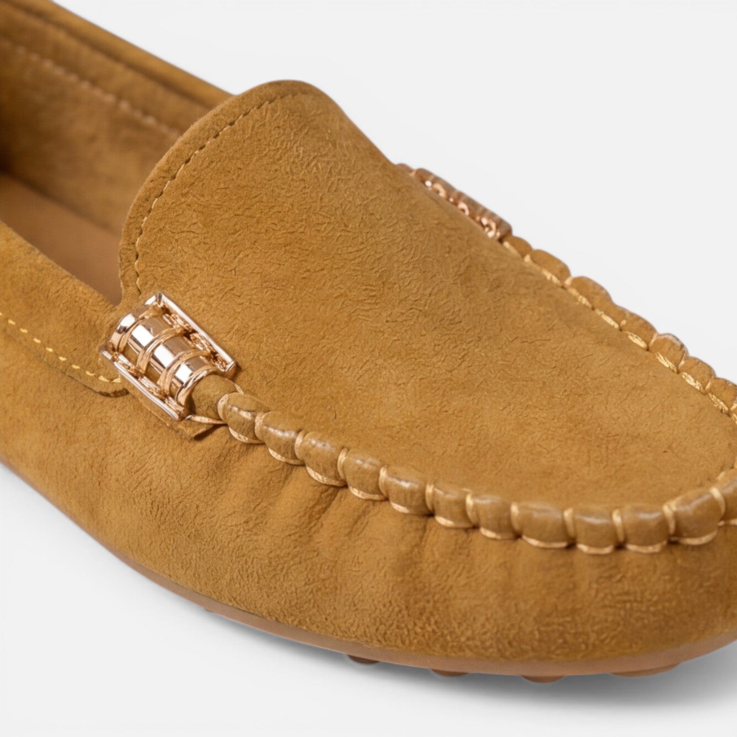 Women's Slip-On Loafers with Metal Detail | Comfortable Classic Flats