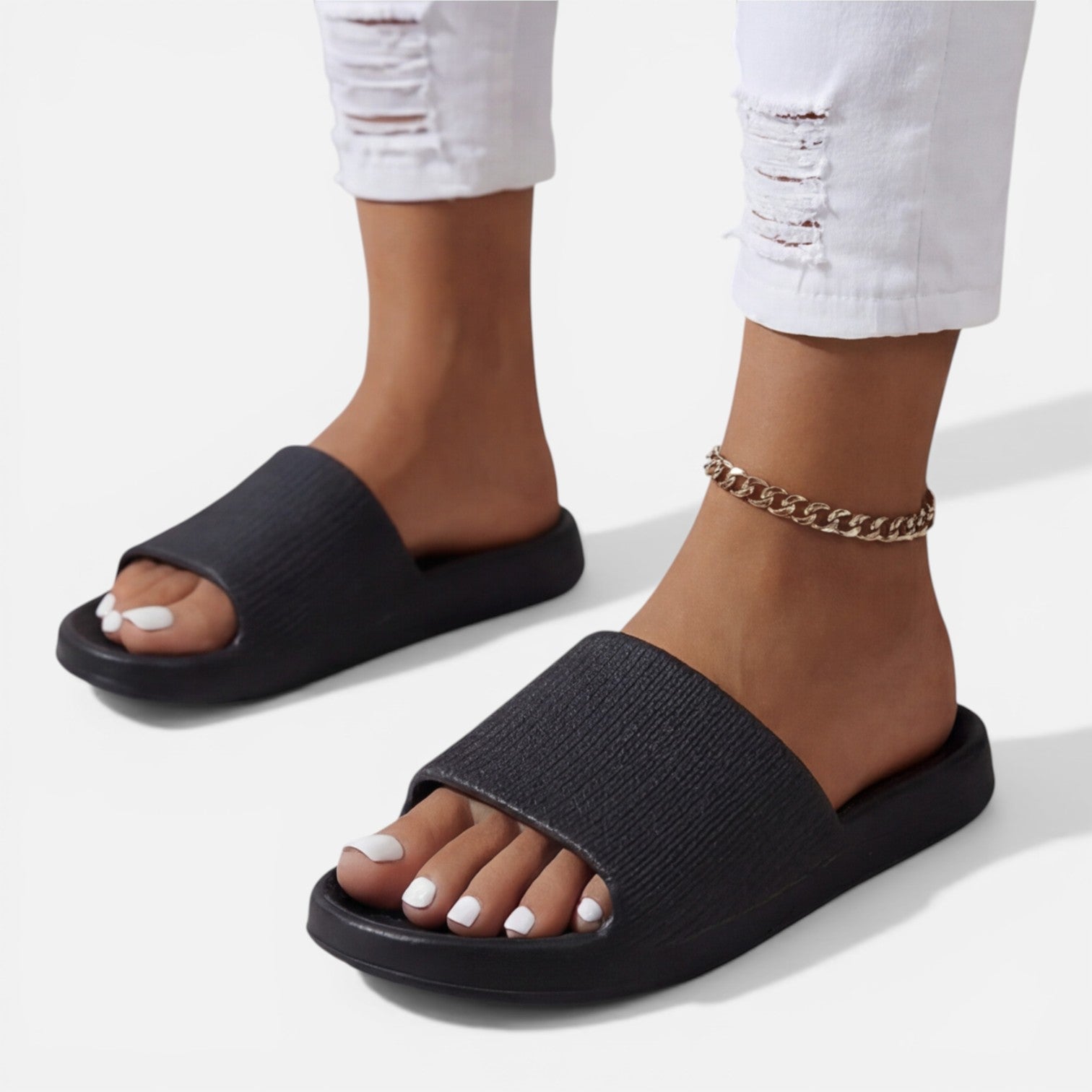 Women's Soft Cushioned Slide Sandals | Non-Slip Summer Footwear